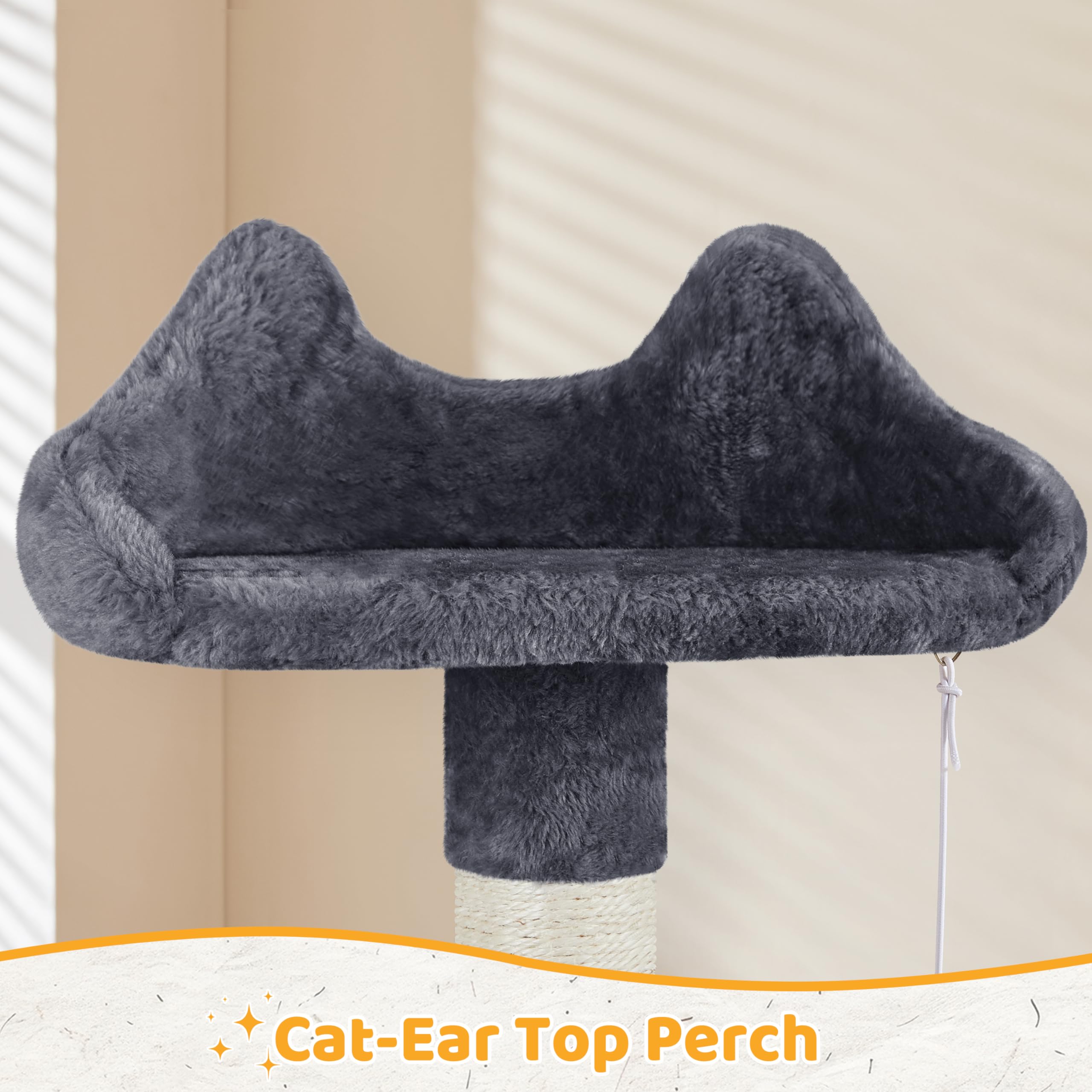 Yaheetech Cat Tree, 54In Tall Cat Tower For Indoor Cats, Multi-Level Cat Furniture With Extended Platform & Basket, Spacious Cat