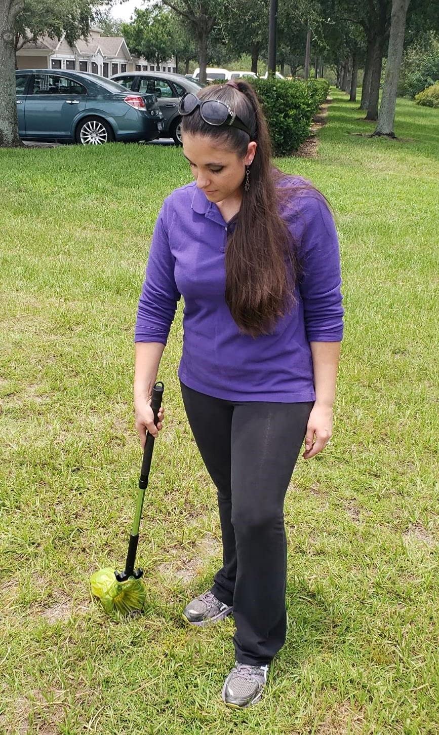 GoGo Stik XP Totally Clean Pro Pooper Scooper with Bags for All Dog Pet Waste Cleanup. 37inch. Keeps Hands and Scooper Clean. Us
