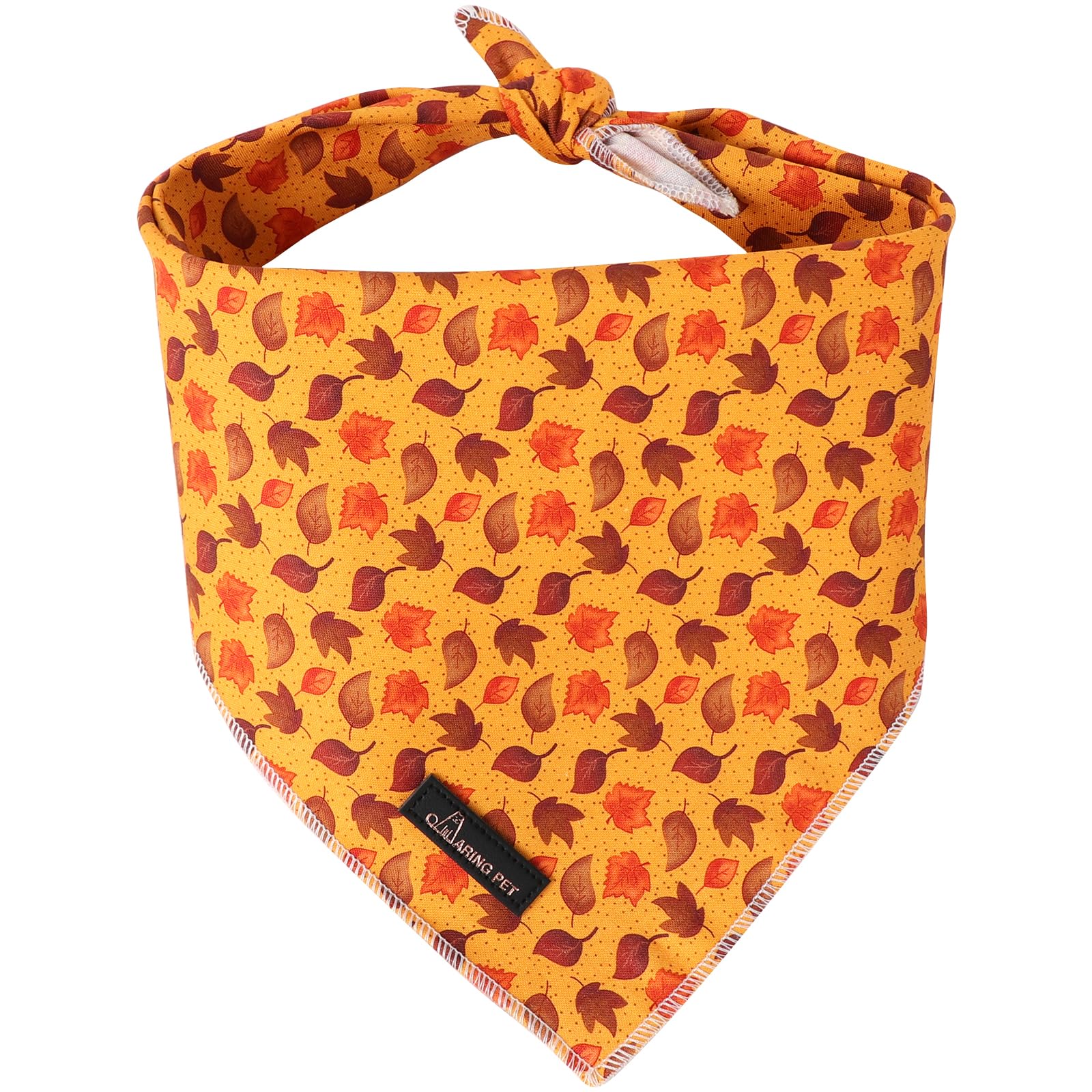 Aring Pet Fall Bandana - Cotton Leaves, Comfortable Autumn Pet Scarf Triangle Bibs For Boy And Girl Dogs And Cats