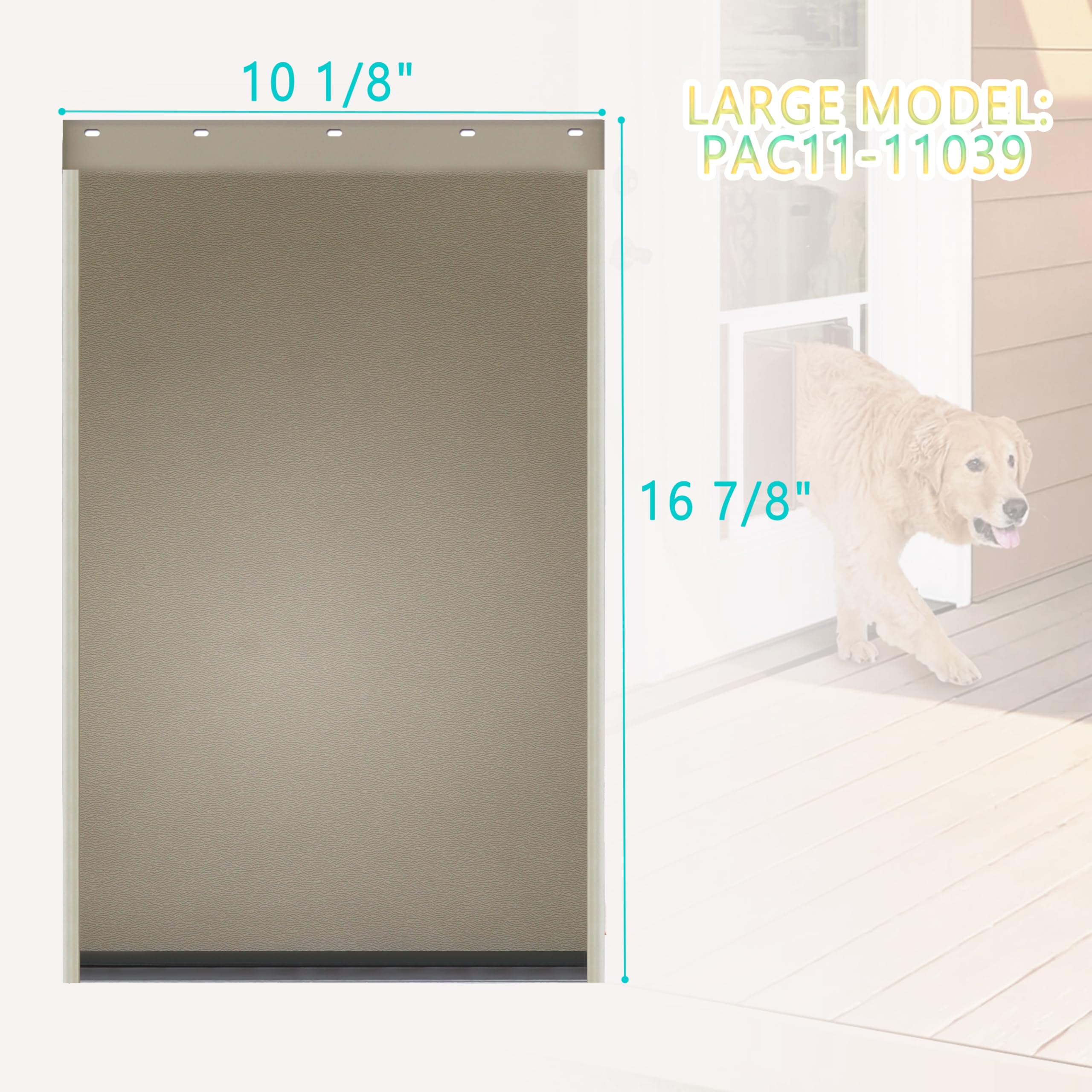 2 Pack Pac11-11039 Pet Door Replacement Flaps For Dog And Cat, Doggie Replacement Flap Doors Parts Compatible With Pet-Safes Fre