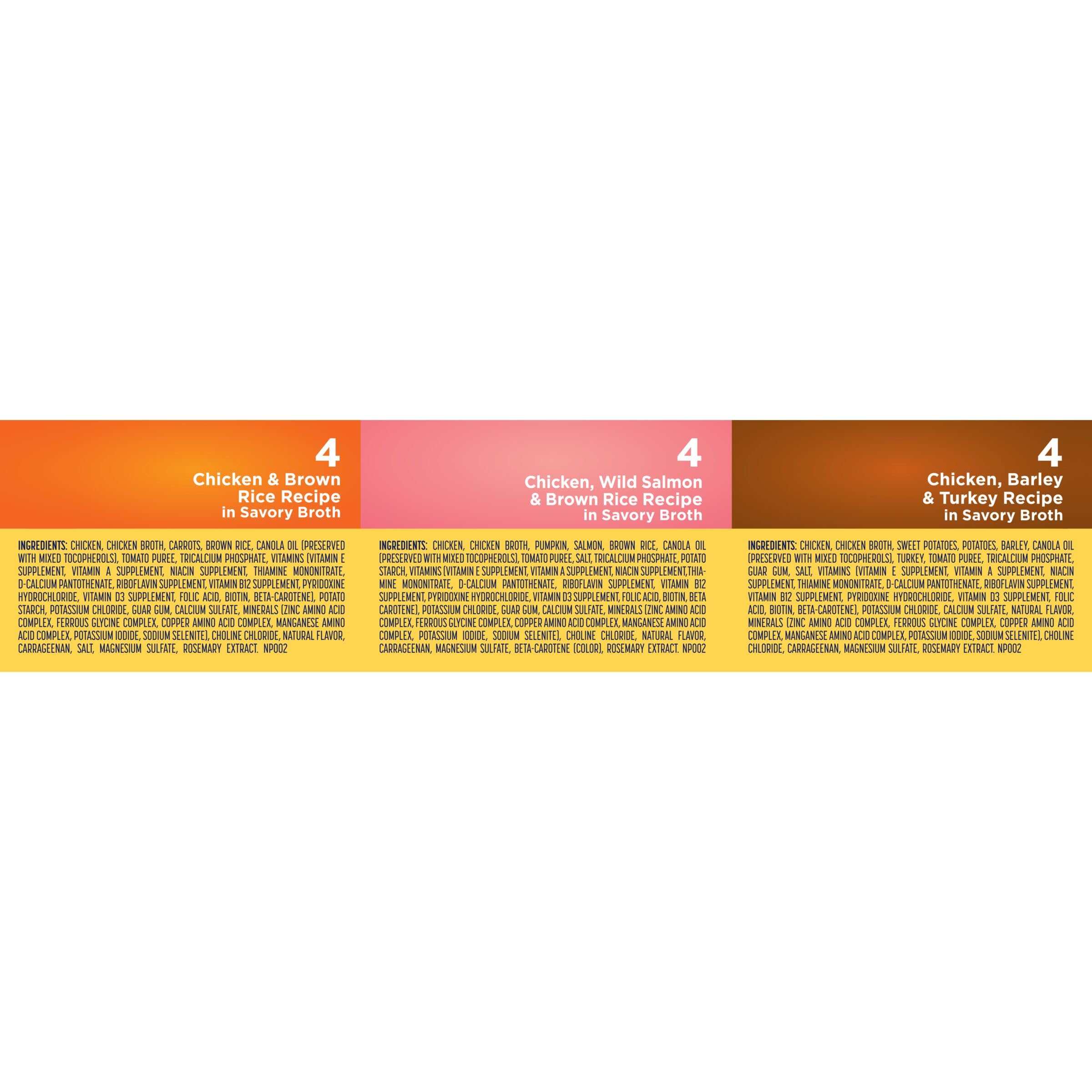Natures Recipe Chicken, Salmon and Turkey Recipes Variety Pack Wet Dog Food, 12-2.75 oz. Cups, 2 Count