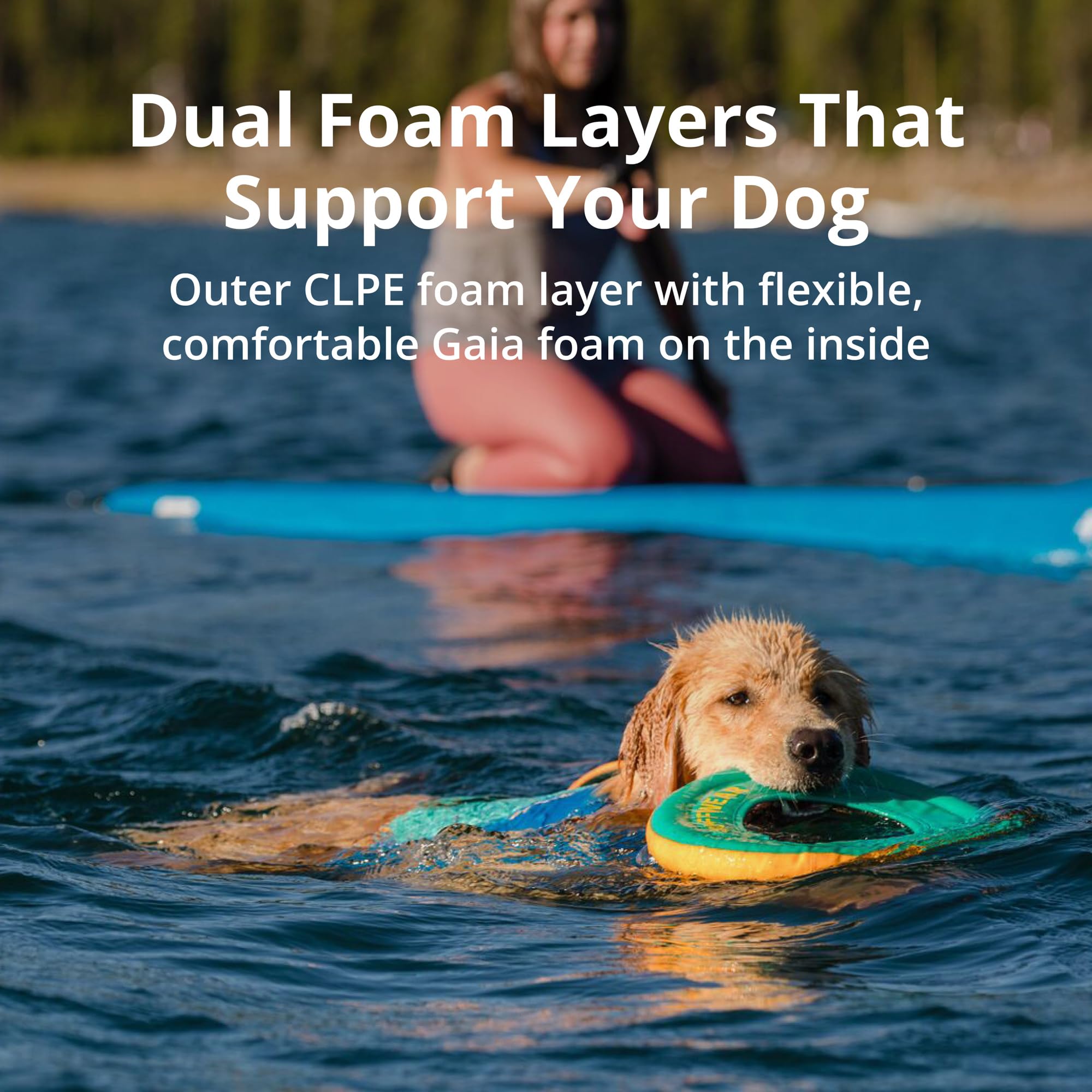 Ruffwear, Float Coat, Dog Life Jacket, Swimming Safety Vest With Handle, Blue Dusk, Large