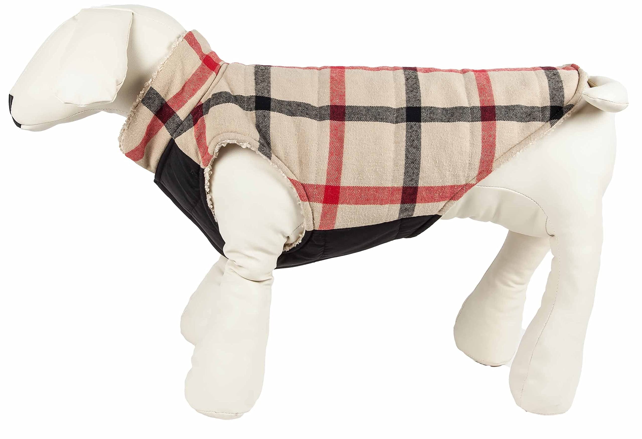 Pet Life  Allegiance Plaid Dog Coat - Insulated Plaid Dog Jacket With Reversible Sherpa - Winter Dog Clothes For Small Medium Large Dogs -Like New
