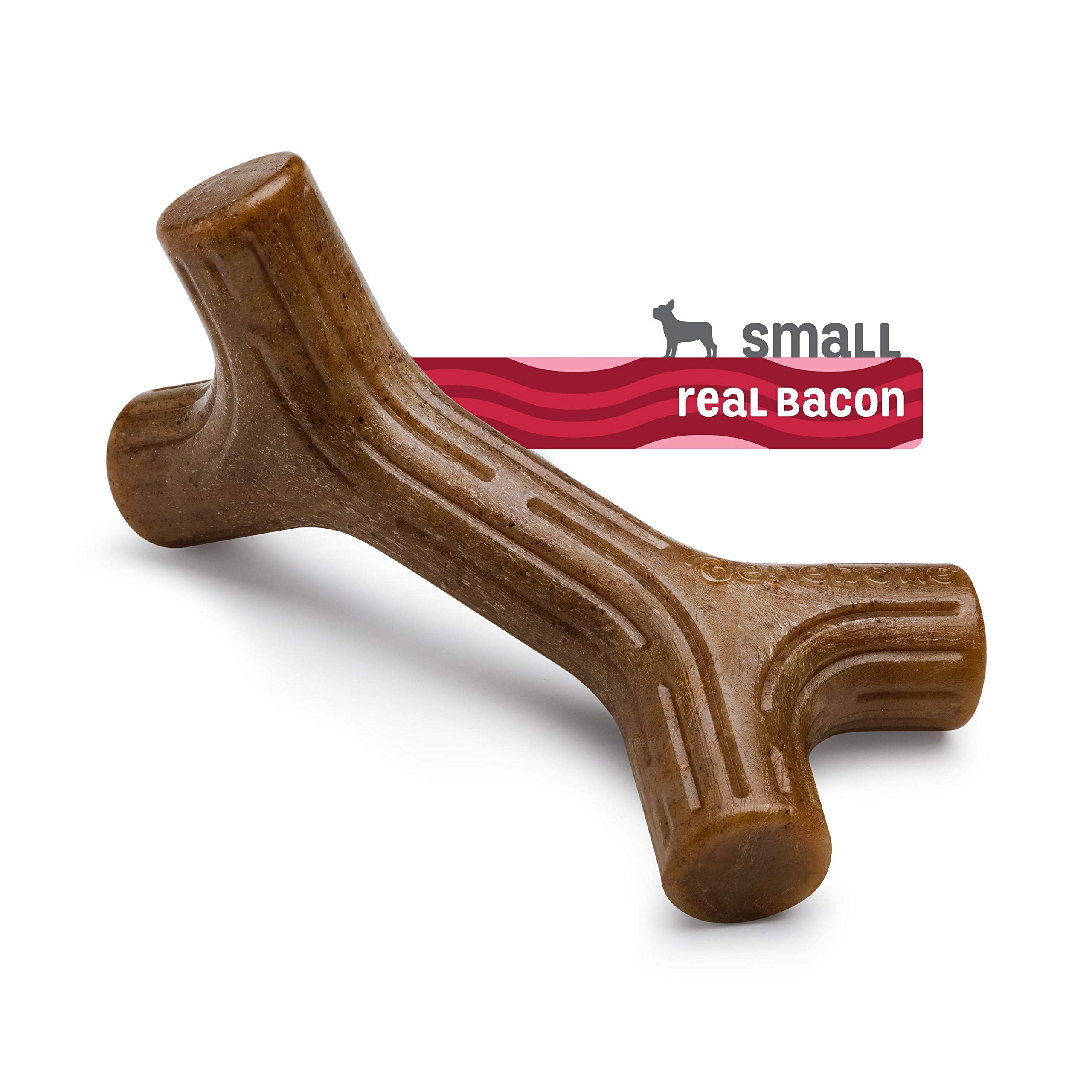 Benebone Bacon Stick Real Wood Durable Dog Chew Toy, Made In Usa, Small