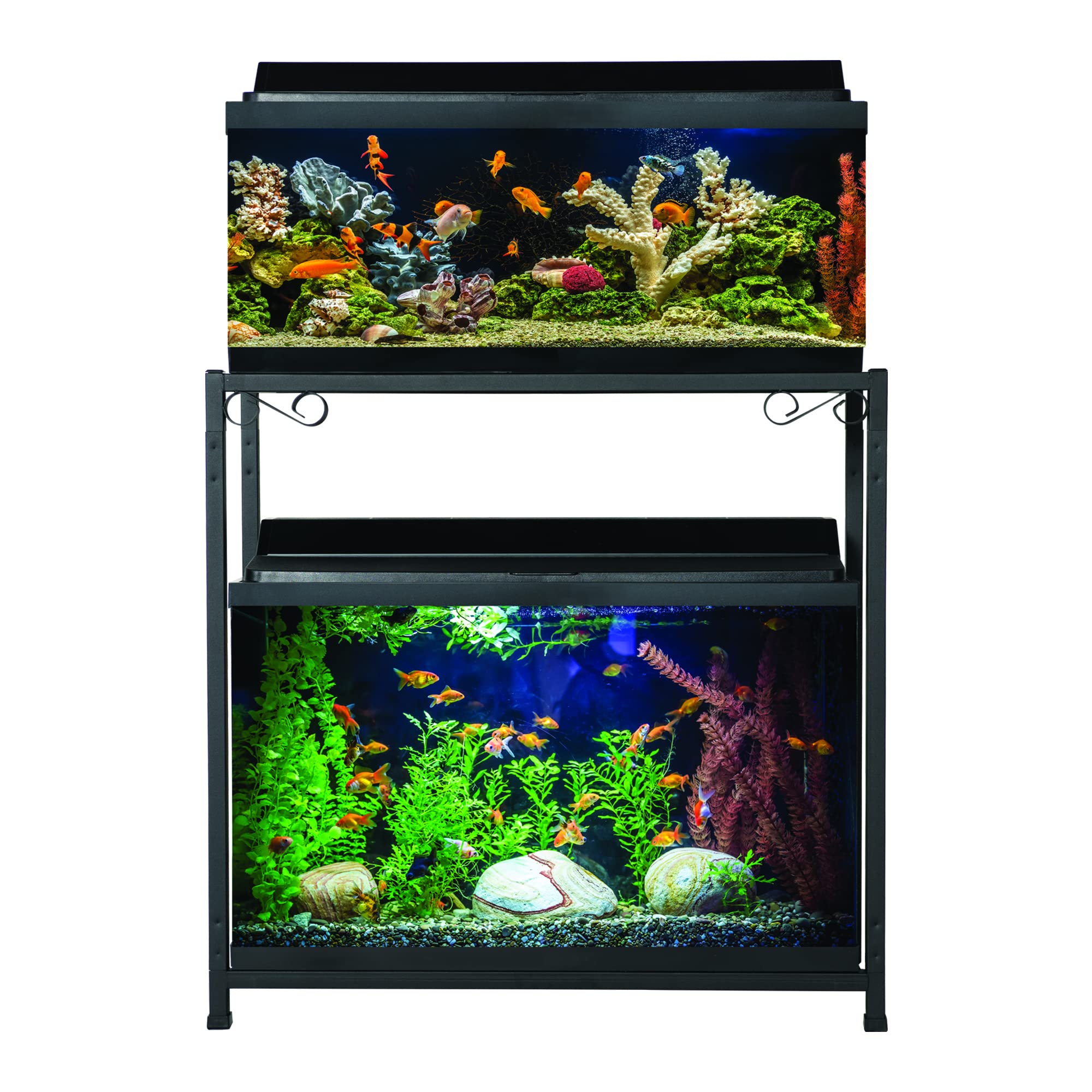 Titaneze 75 Gallon Double Aquarium Stand (2 Stands In 1), Fish Tank Stand, Bird Cage Stand, 50.5' W X 32' H X 18.5' D