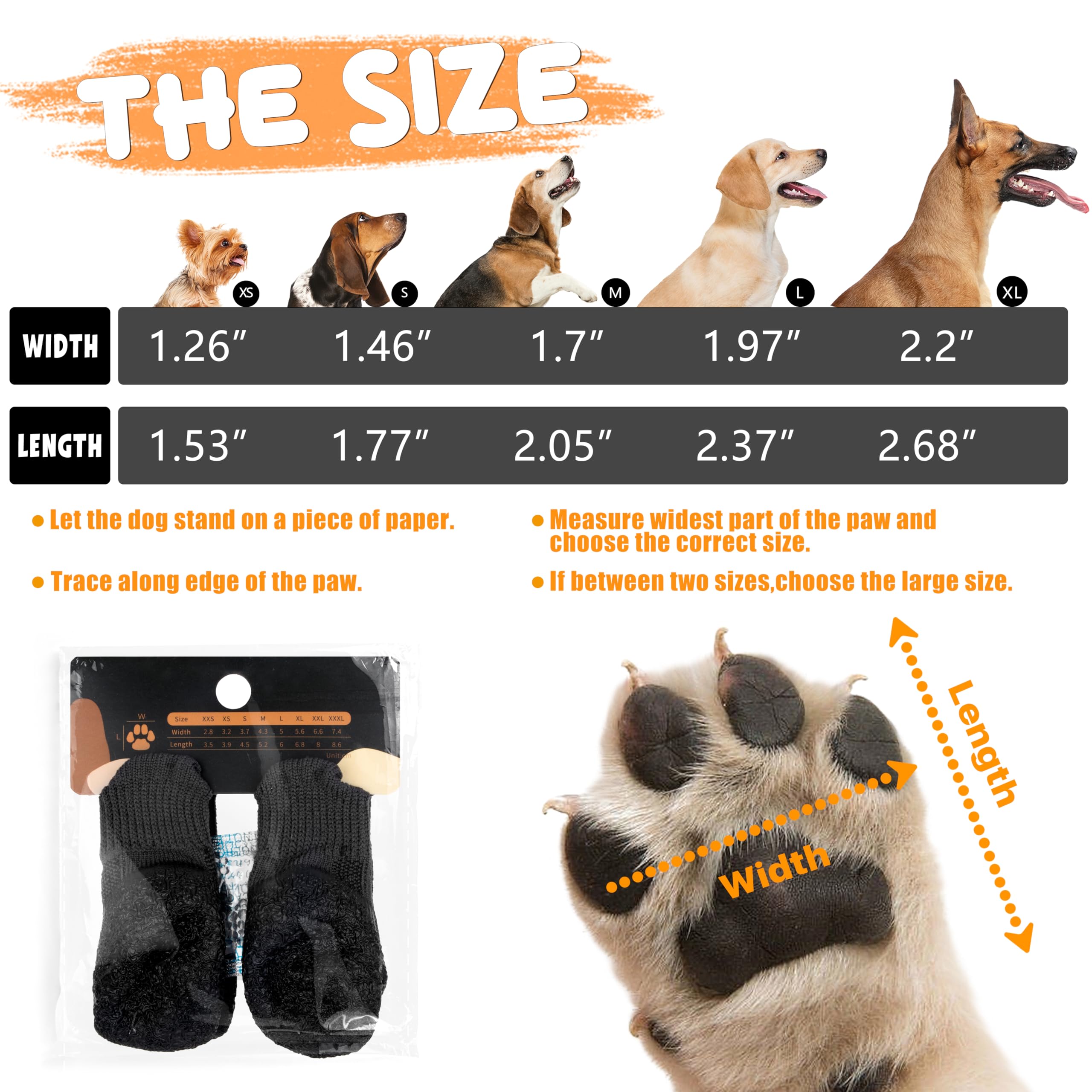 Scheppend Dog Socks To Prevent Licking Paws,Dog Socks For Hardwood Floors Anti Slip Indoor,Sunmer Dog Paw Protectors For Dogs Ho