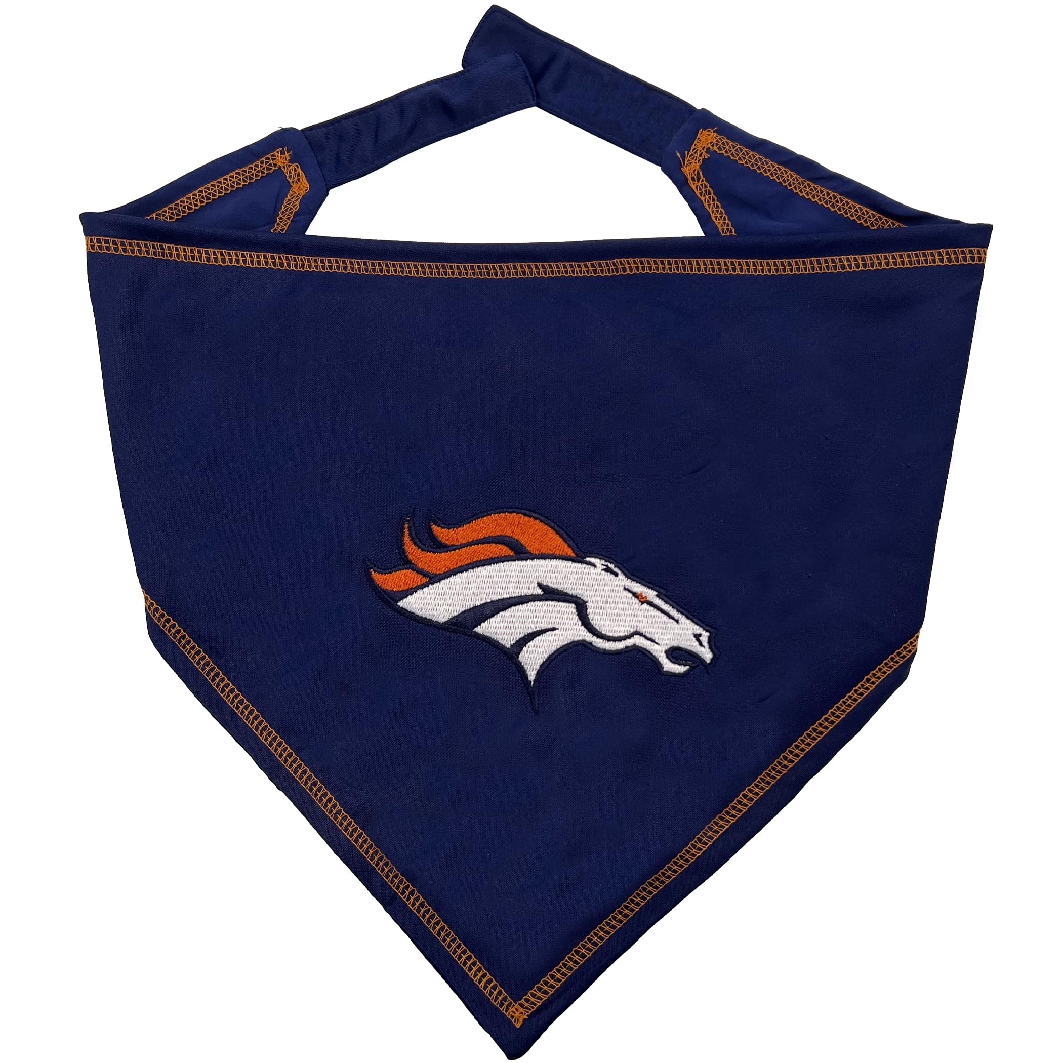 Pets First Nfl Dener Broncos Tie Bandana, Small/Medium. Dog Bandana Scarf Bib For Pet Cat Dog. The Ultimate Game-Day Party Banda