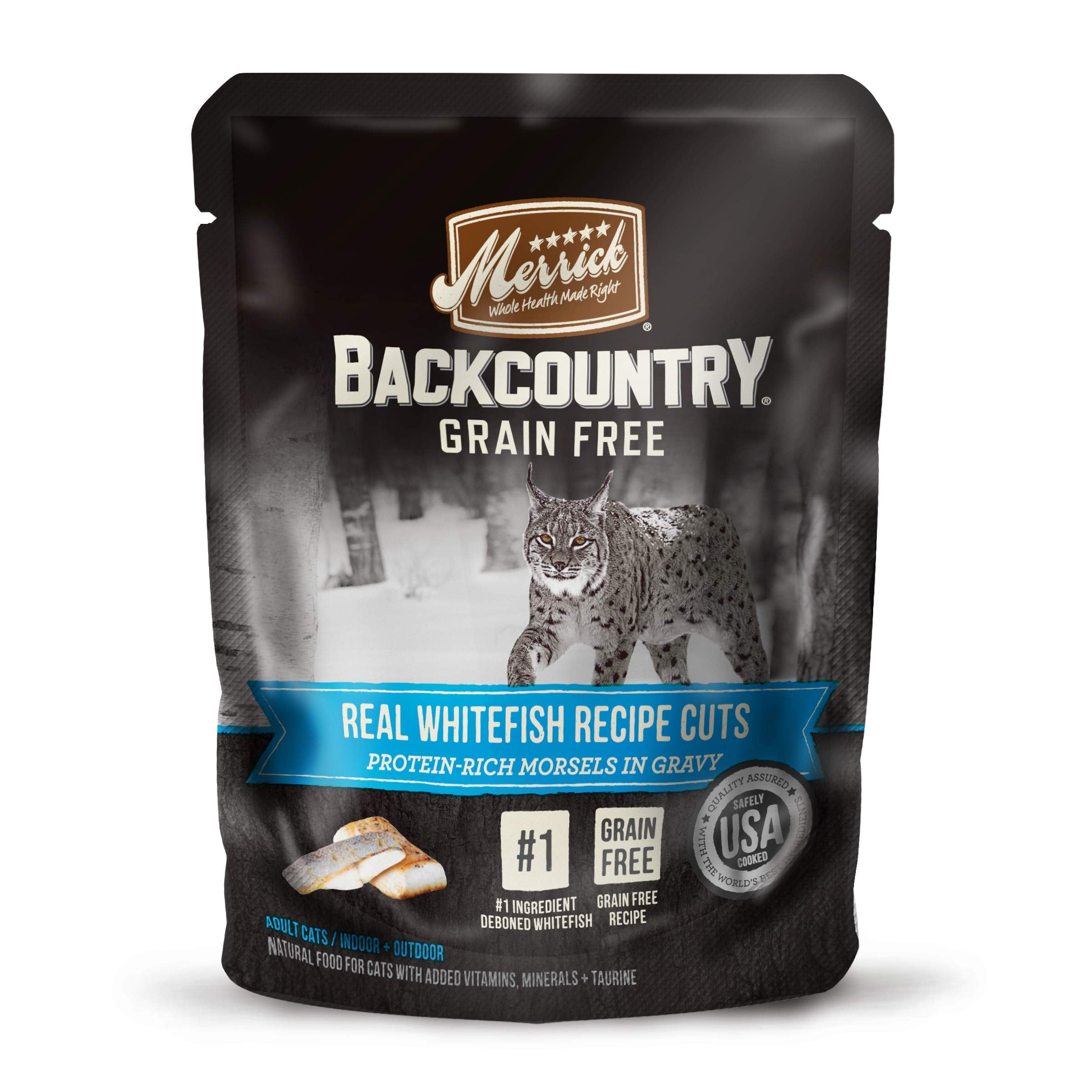 Merrick Backcountry Grain Free Gluten Free Premium High Protein Wet Cat Food, Whitefish Recipe Cuts With Gravy - (Pack of 24) 3 