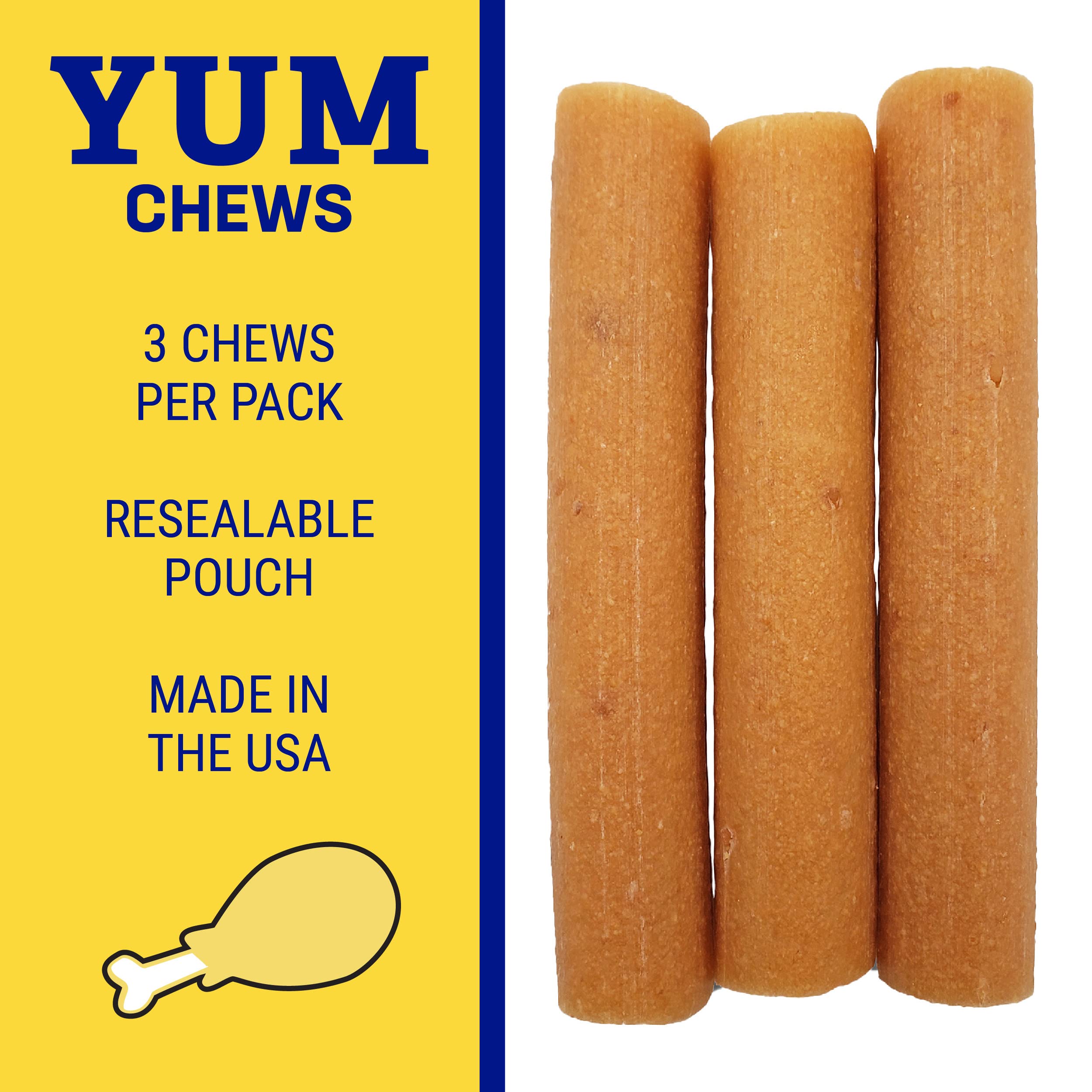 Himalayan Dog Chew Yak Cheese Dog Chews, Lactose Free & Grain Free, USA Made, for All Dog Breeds, Medium Density Cheese Chew, Re