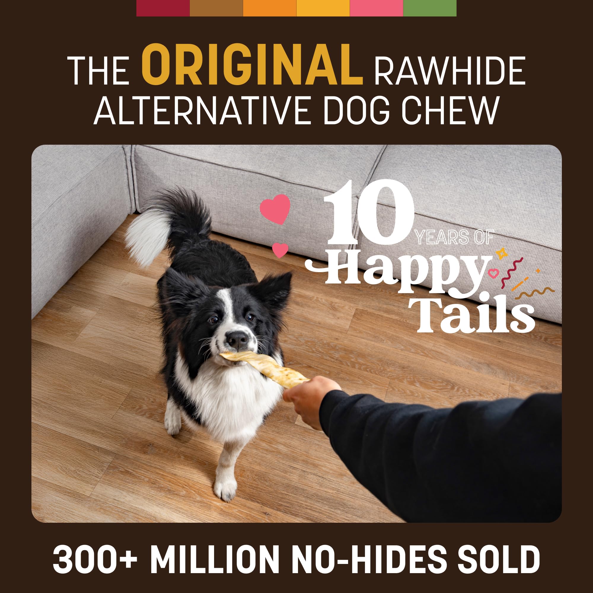 Earth Animal No-Hide Strips Peanut Butter Recipe Natural Rawhide Alternative Dog Chew Treat, Value Pack 3.8 Oz