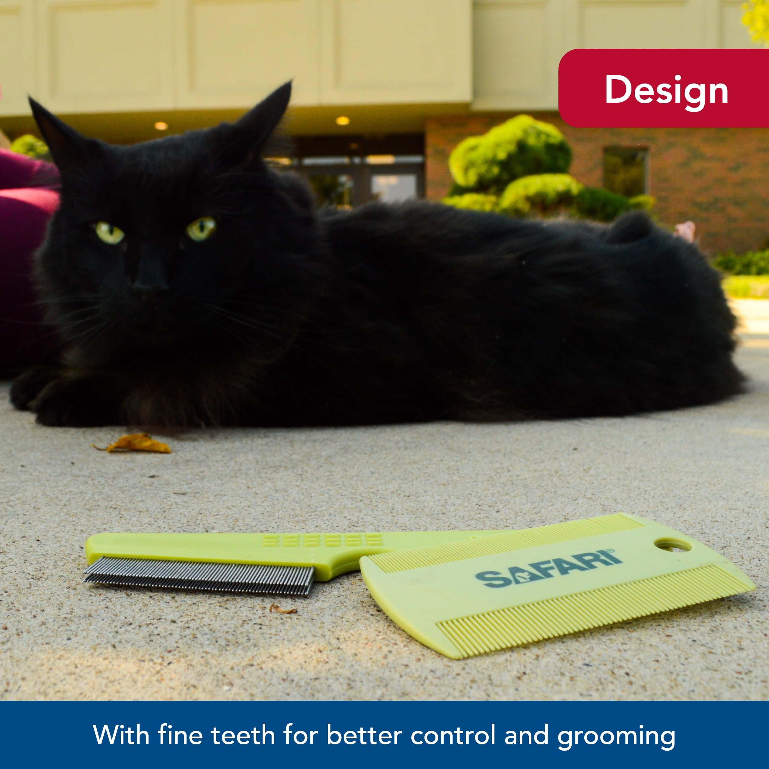 Coastal Pet Safari Cat Flea Comb - Tick & Flea Comb For Cats - Avoid Dry Skin - One Size