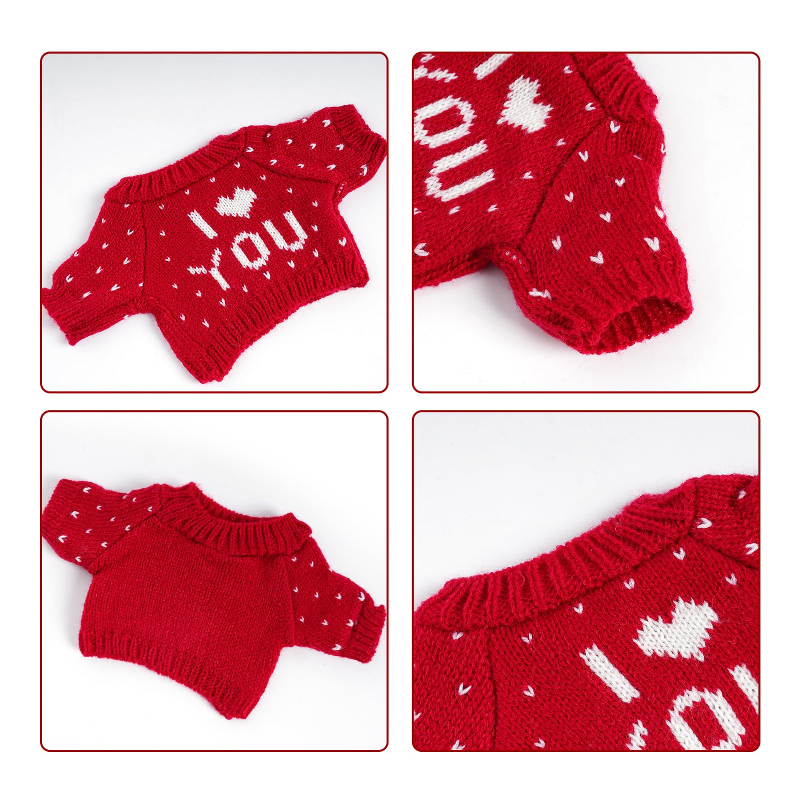 choyaxo 4 PCS Christmas Guinea Pig Clothes Hamster Sweater Ferret Knitted Clothes for Small Animal Outfit Winter Christmas Cloth