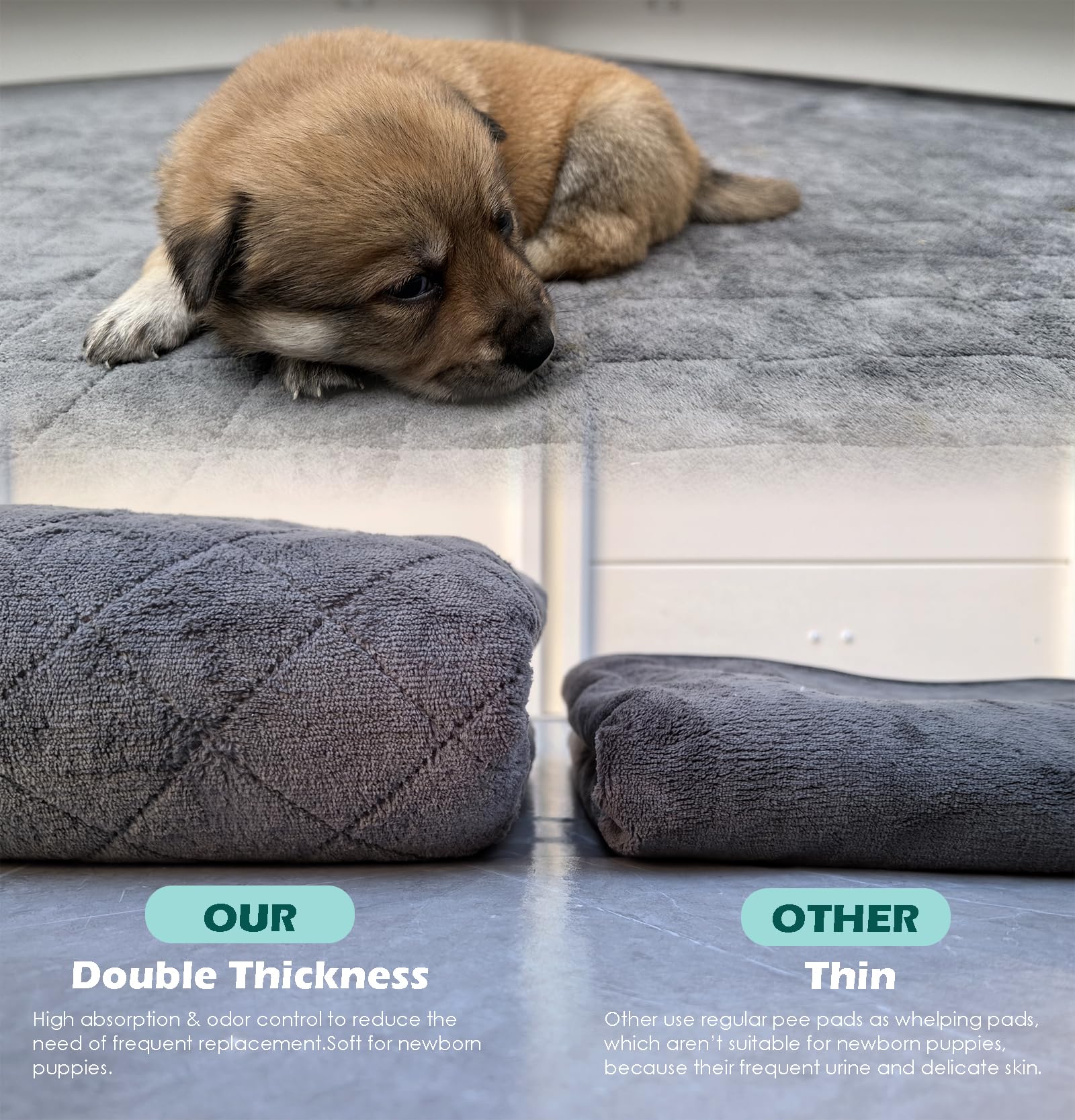 Whelping Mat For Dogs,Washable Pee Pad,For Small And Large Breed Puppies (Only Whelping Pad)