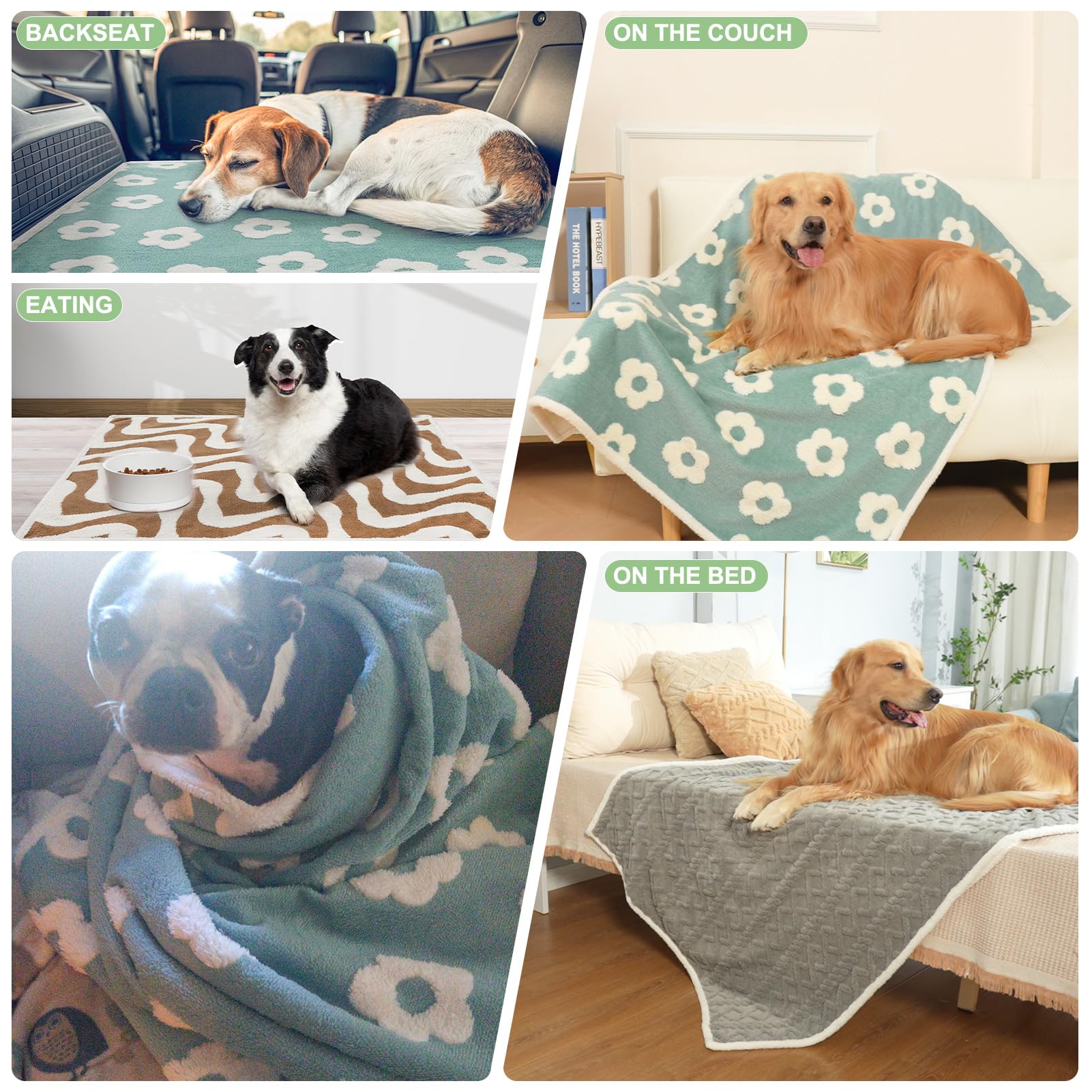 Beautyzoo Waterproof Dog Blankets For Small Dogs Washable- Reversable Dog Blanket For Furniture, Sofa, Couch, Crate, Car- Soft S