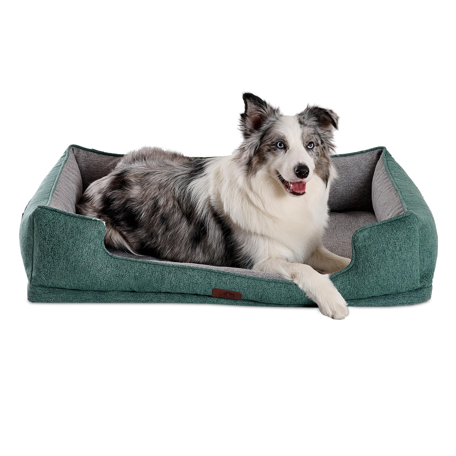 Hollypet Orthopedic Rectangle Dog Bed for Large Dogs, Supportive Egg-Crate Foam Pet Beds with Removable Washable Waterproof Cove