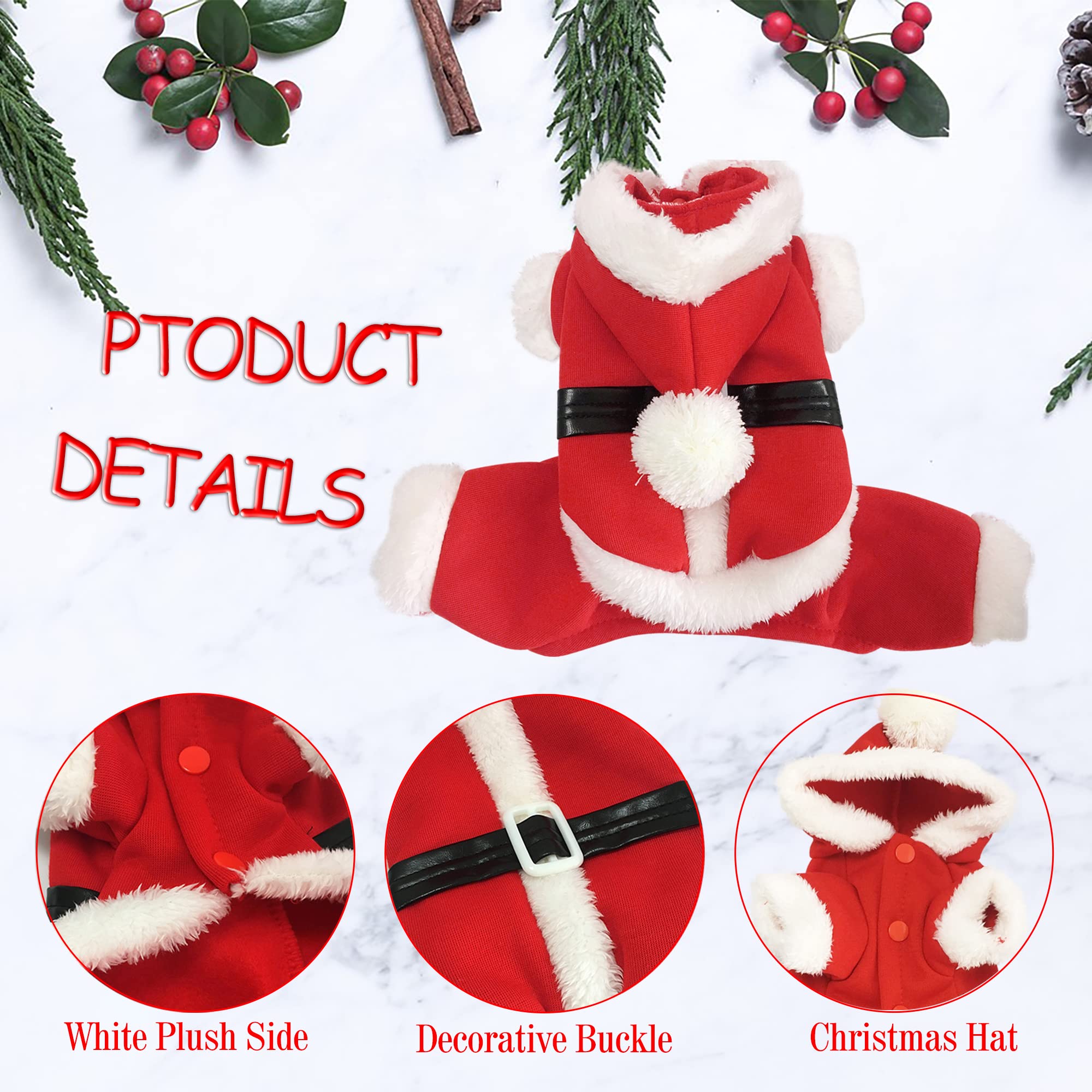 Pet Christmas Costumes Santa Dog Clothes For Small Dogs Boys Fall Winter Coats Puppy Kitty Hoodies