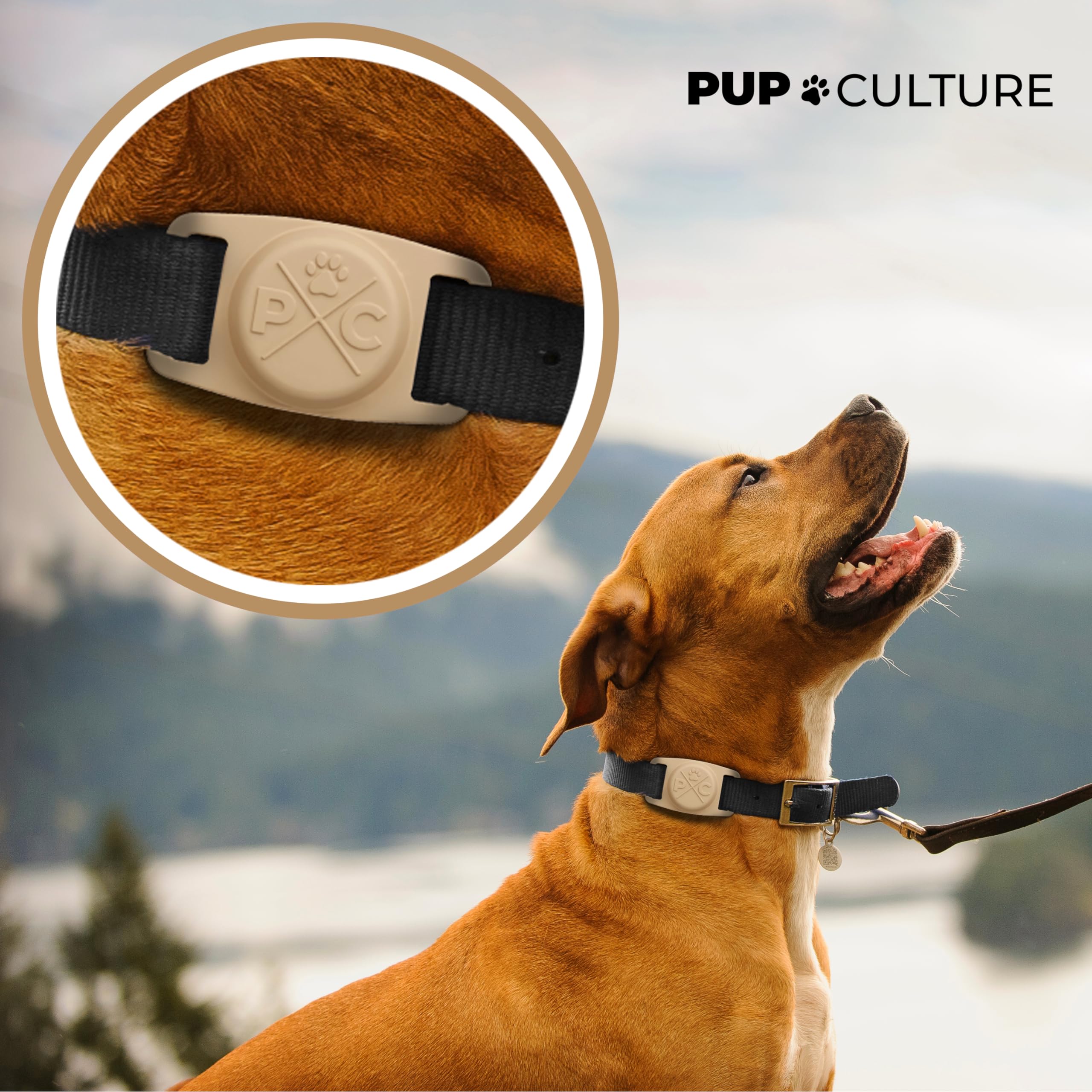 Pup Culture Airtag Cat Collar Holder - Extra-Durable, Lightweight, Track Your Cat With Apple Airtag