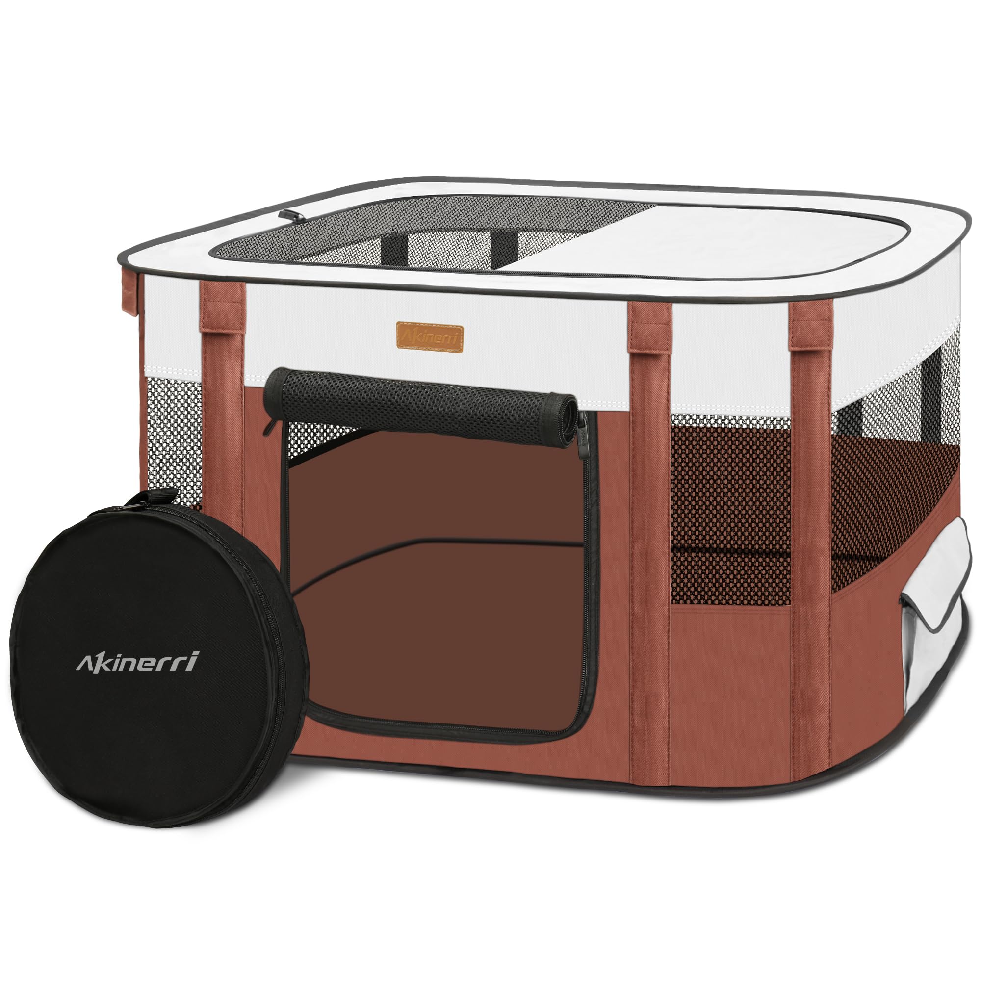 Dog Playpen - Foldable Cat Play Pens for Pubby, Kitten, Rabbit, Portable Pet Tent with Carring Bag for Indoor/Outdoor Travel Cam