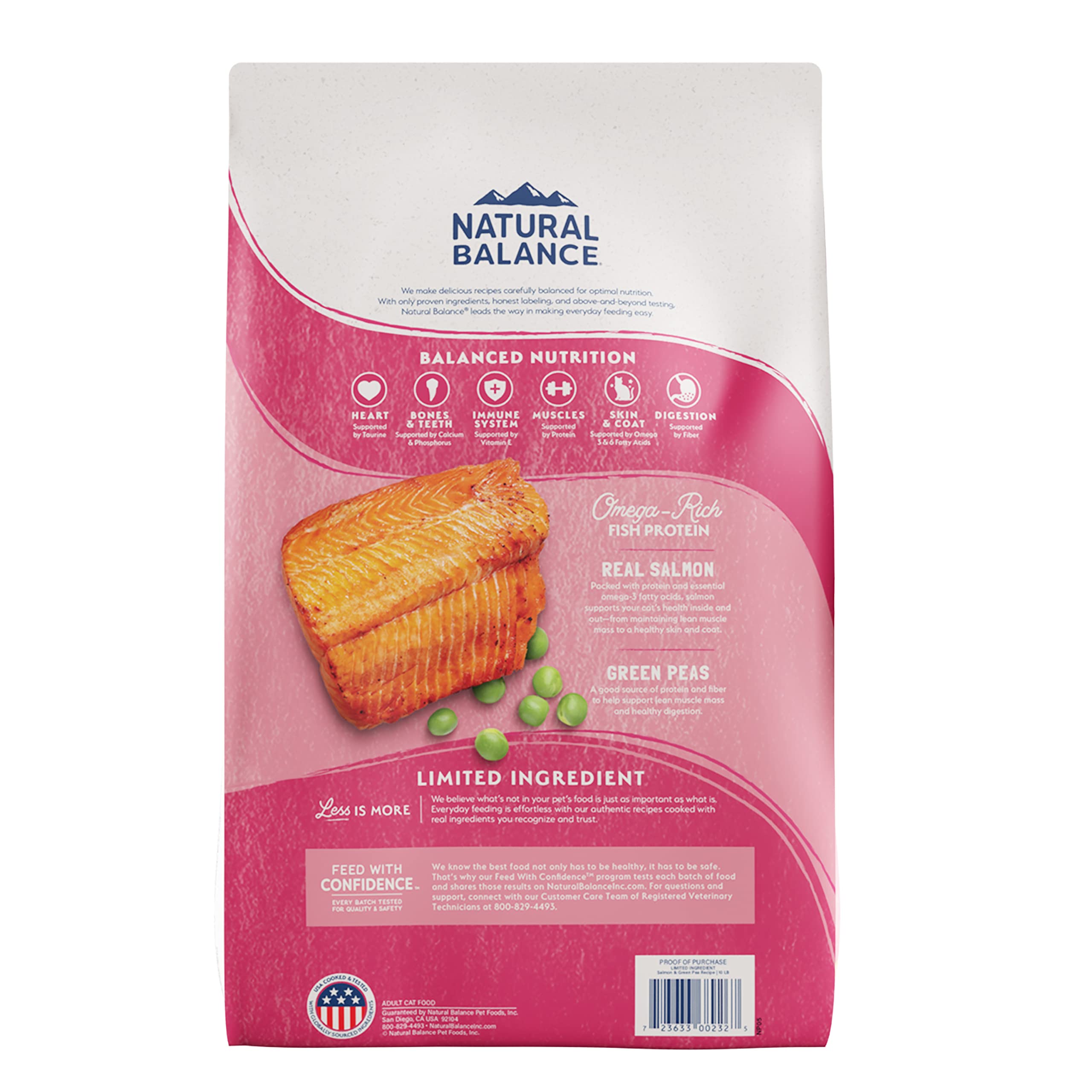 Natural Balance Grain Free Dry Cat Food, Salmon & Green Pea, 4 lb