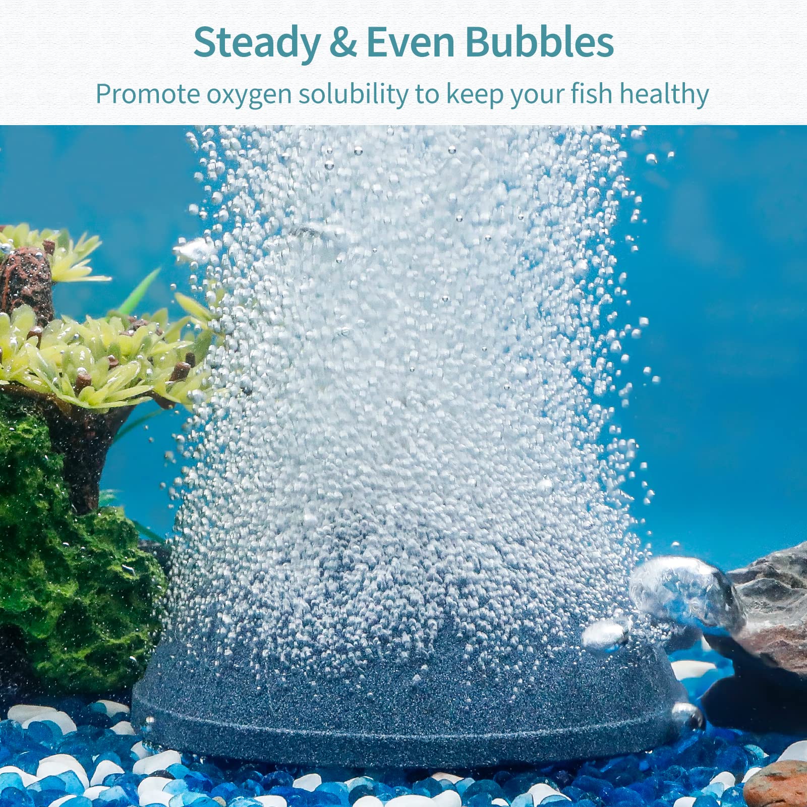 Pawfly Aquarium Air Stone 4 Inch Bread, Fish Tank Air Stone Oxygen Diffuser For Air Pump Fish Tank Bucket Pond And Dwc Reservoir