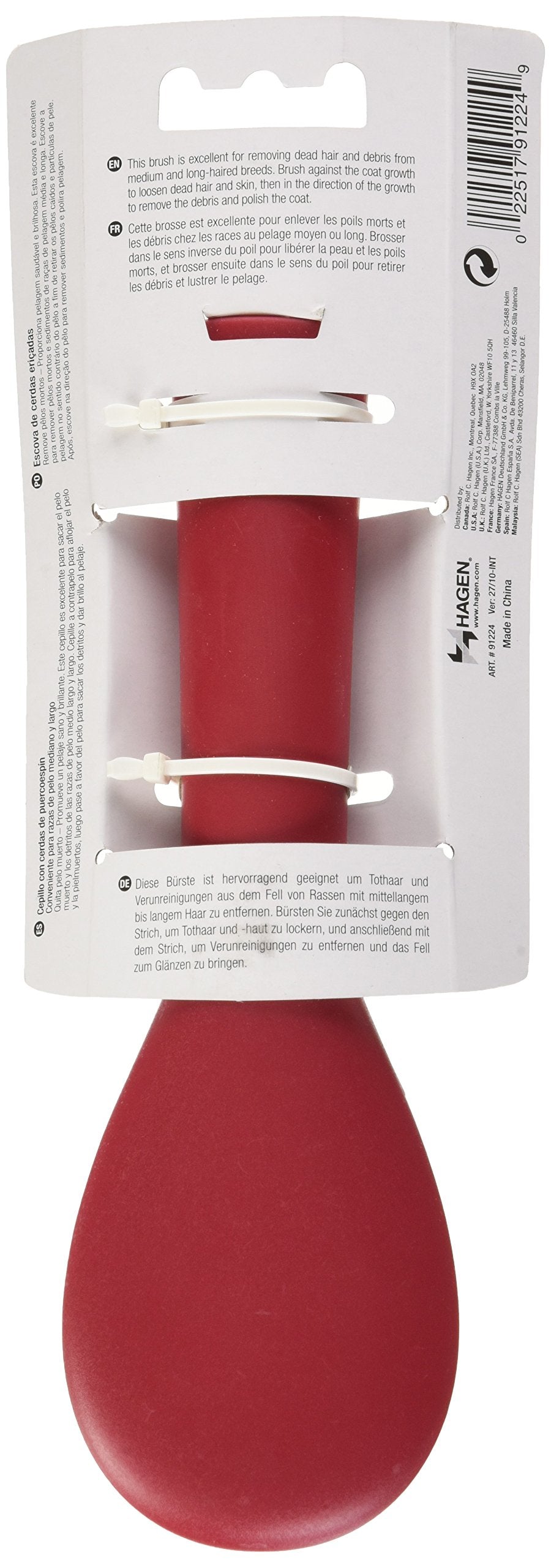 Le Salon Essentials Porcupine Bristle Dog Brush, Large