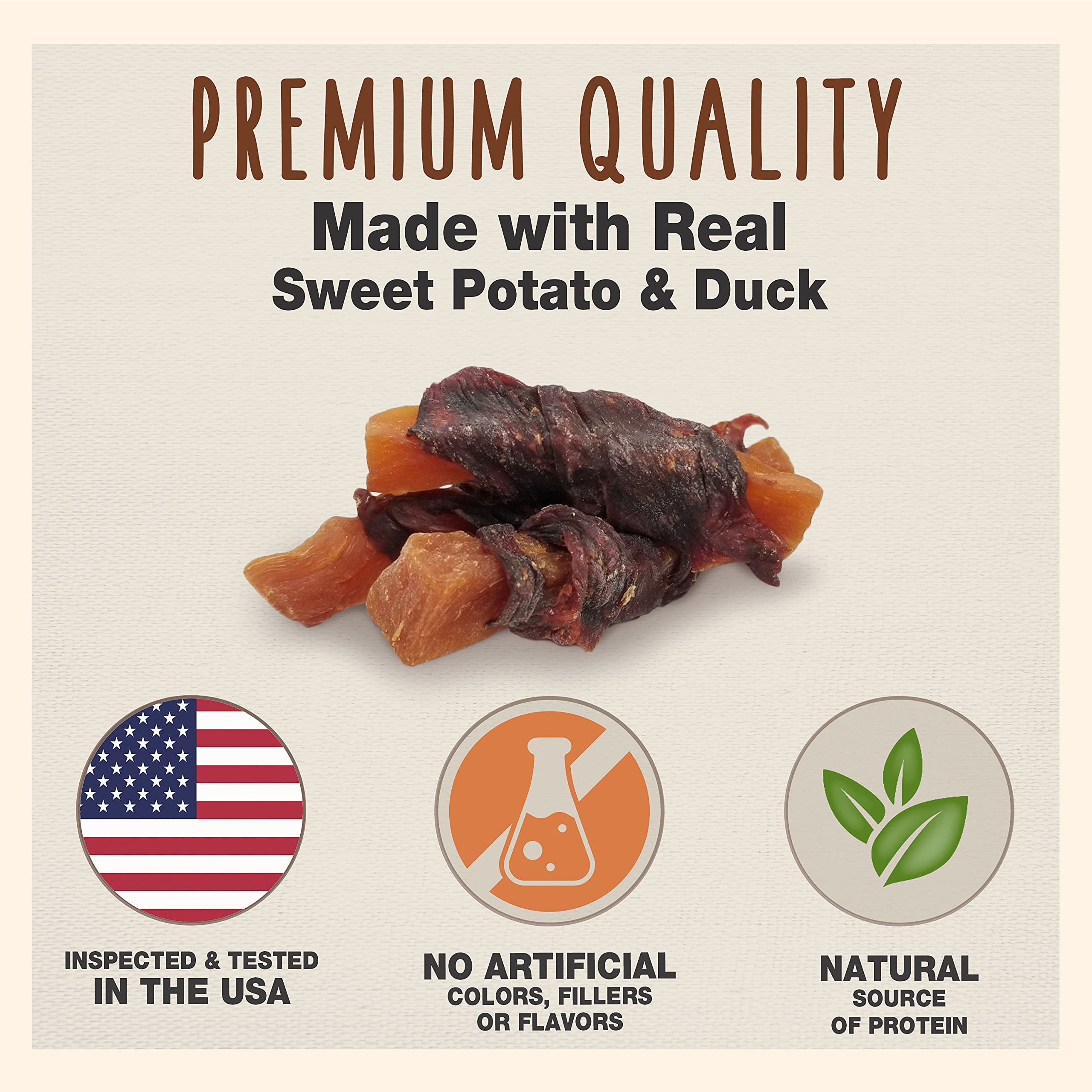 Cadet Gourmet Sweet Potato and Duck Wraps for Dogs