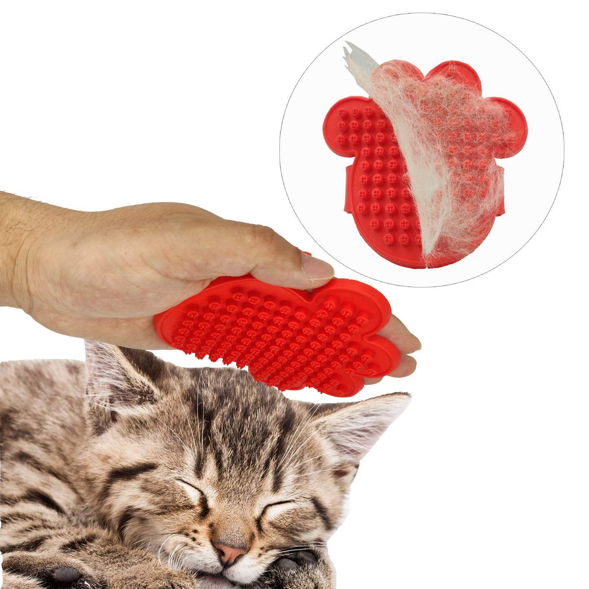 Kirti Pet Grooming Massage Brush For Dogs Cats, Shampoo Bathing Combing And Deshedding Silicone Brush, Soft Rubber Soothing Slicker Bristles With Adjustable Strap B105