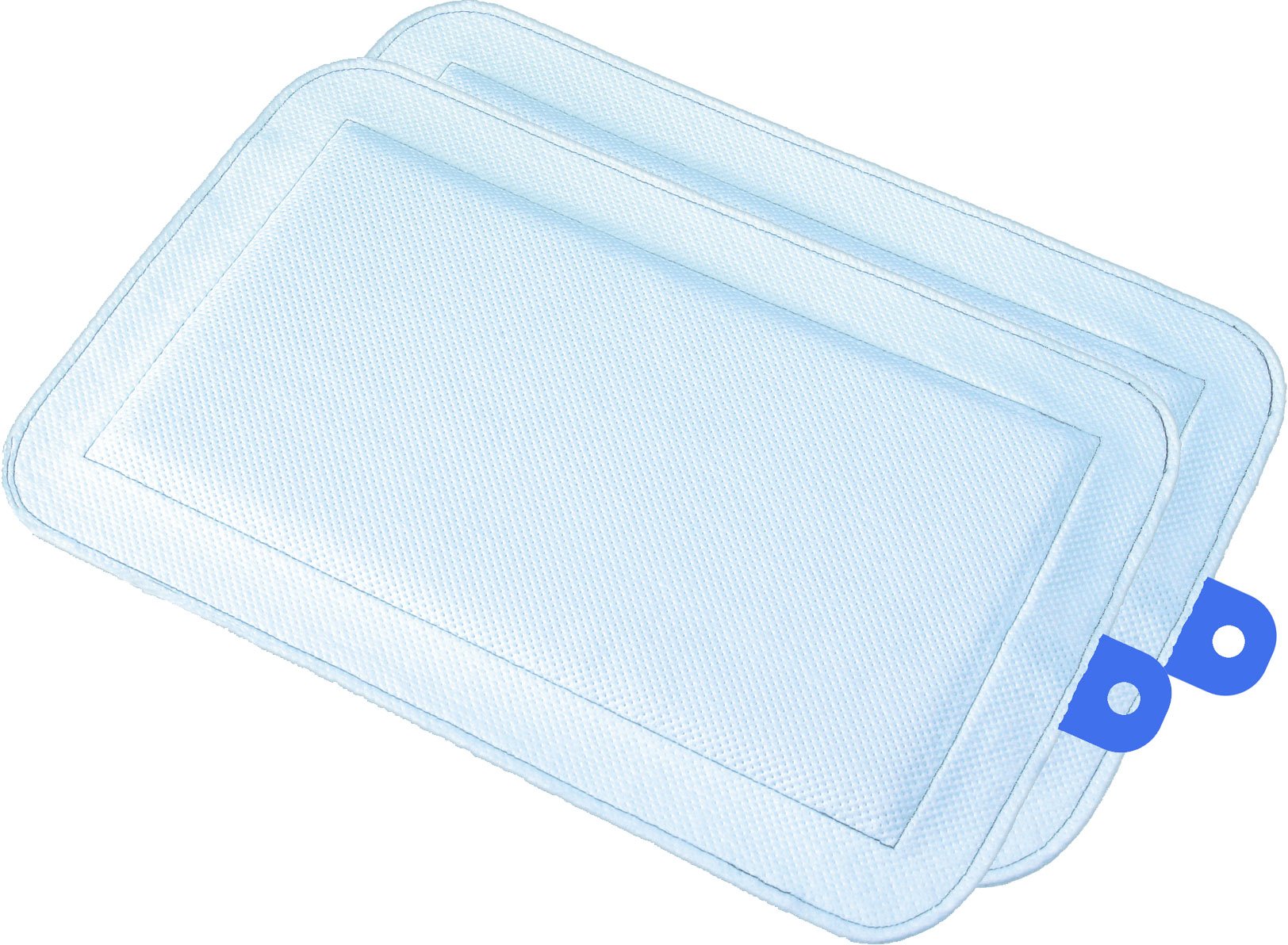 Dryfur Pet Carrier Insert Pads Size Small 19.5In X 12.5In Blue - 2 Pack, Patented Design Locks In Wetness Keeps Pet Perfectly Dry When Traveling