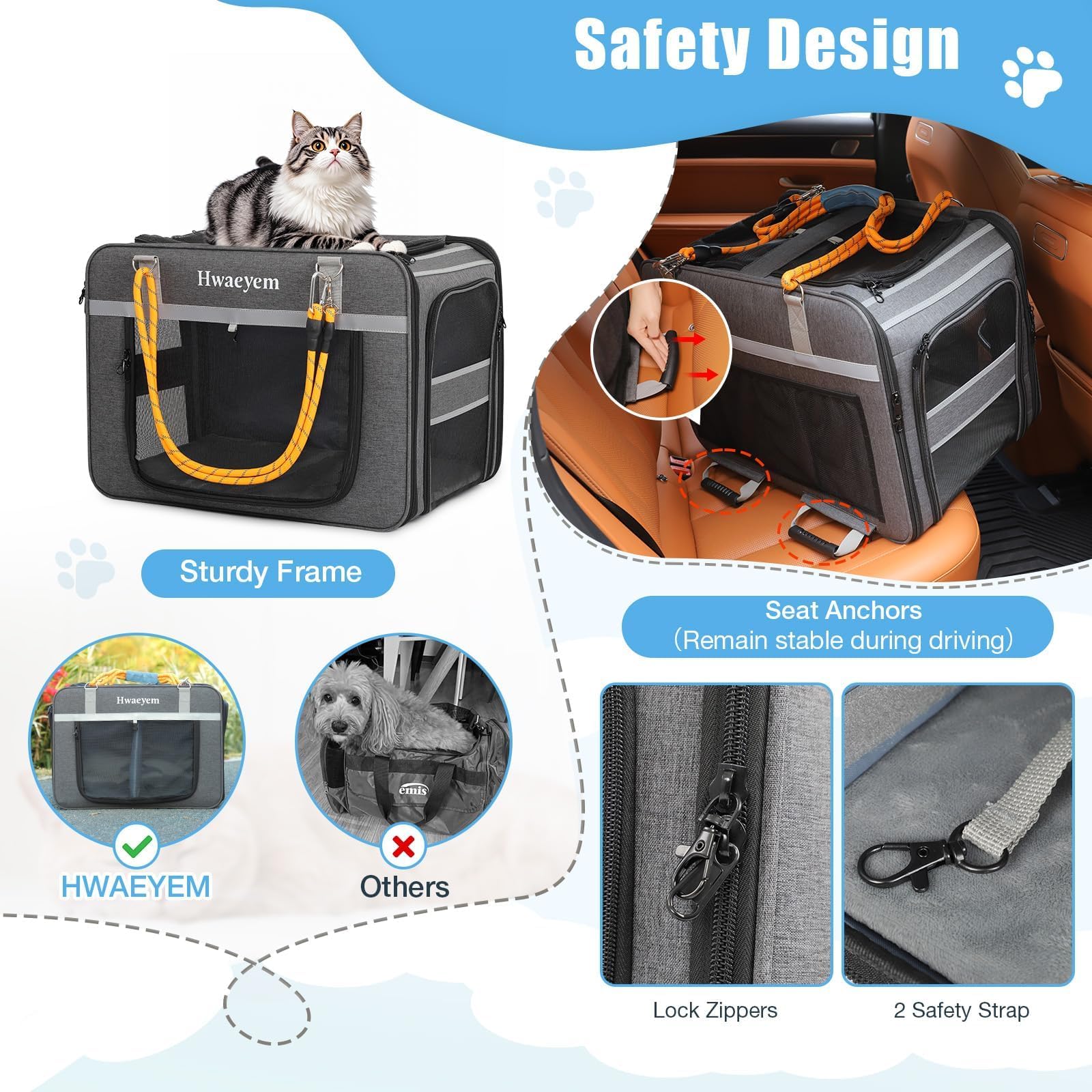 Extra Large Pet Cat Carrier With Wheels, Pet Carrier For 2 Cats Or Medium Dog, 24'' X 15'' X 17'' Portable Dog Cat Crate For Lar