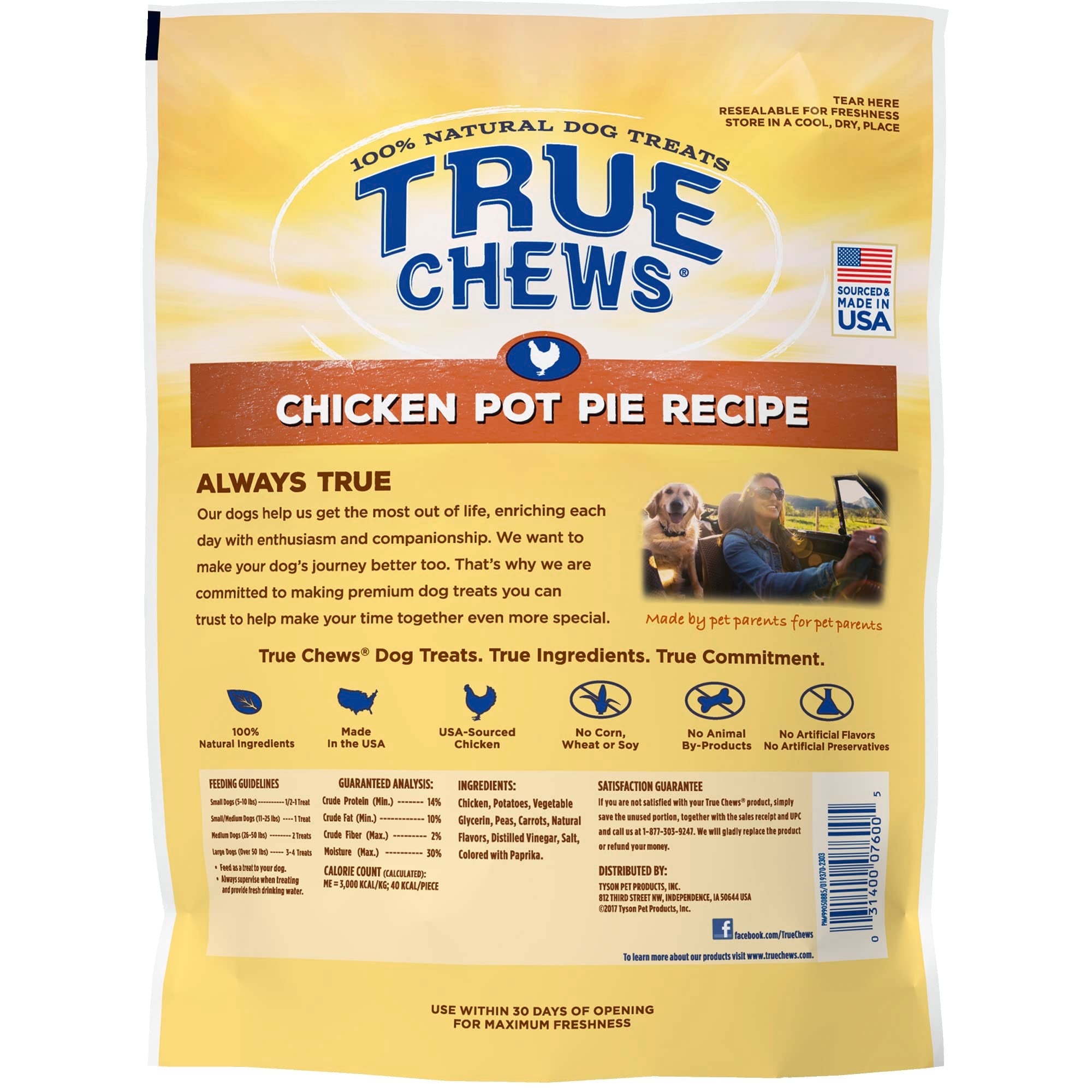 Blue Buffalo True Chews Natural Dog Treats, Chicken Pot Pie Recipe, 12 oz, Brown