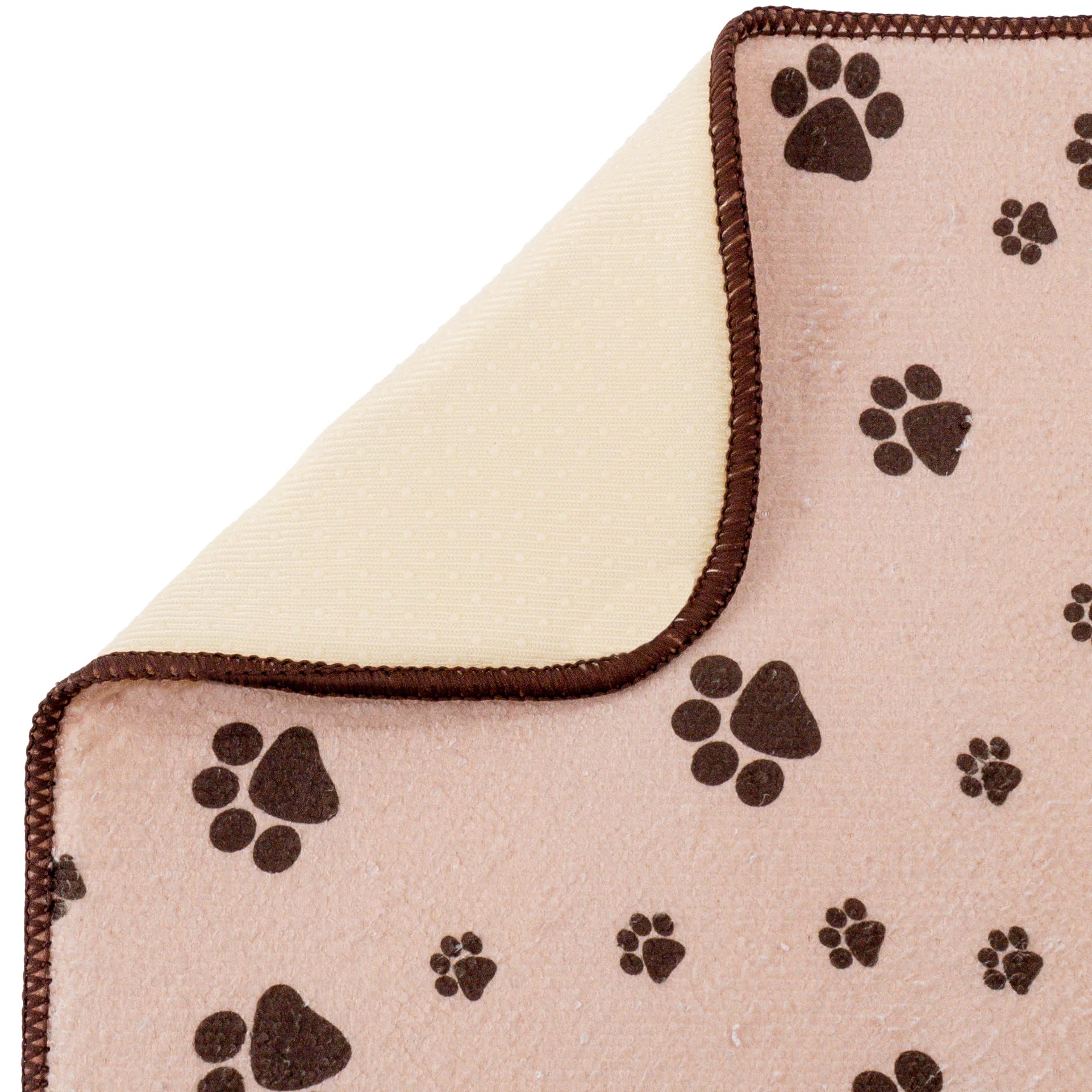 Kitchen Basics Microfiber Dog Food Mat or Cat Food Mat, Anti-Skid and Absorbent Cat or Dog Feeding Mat to Protect Floors, 10 In.