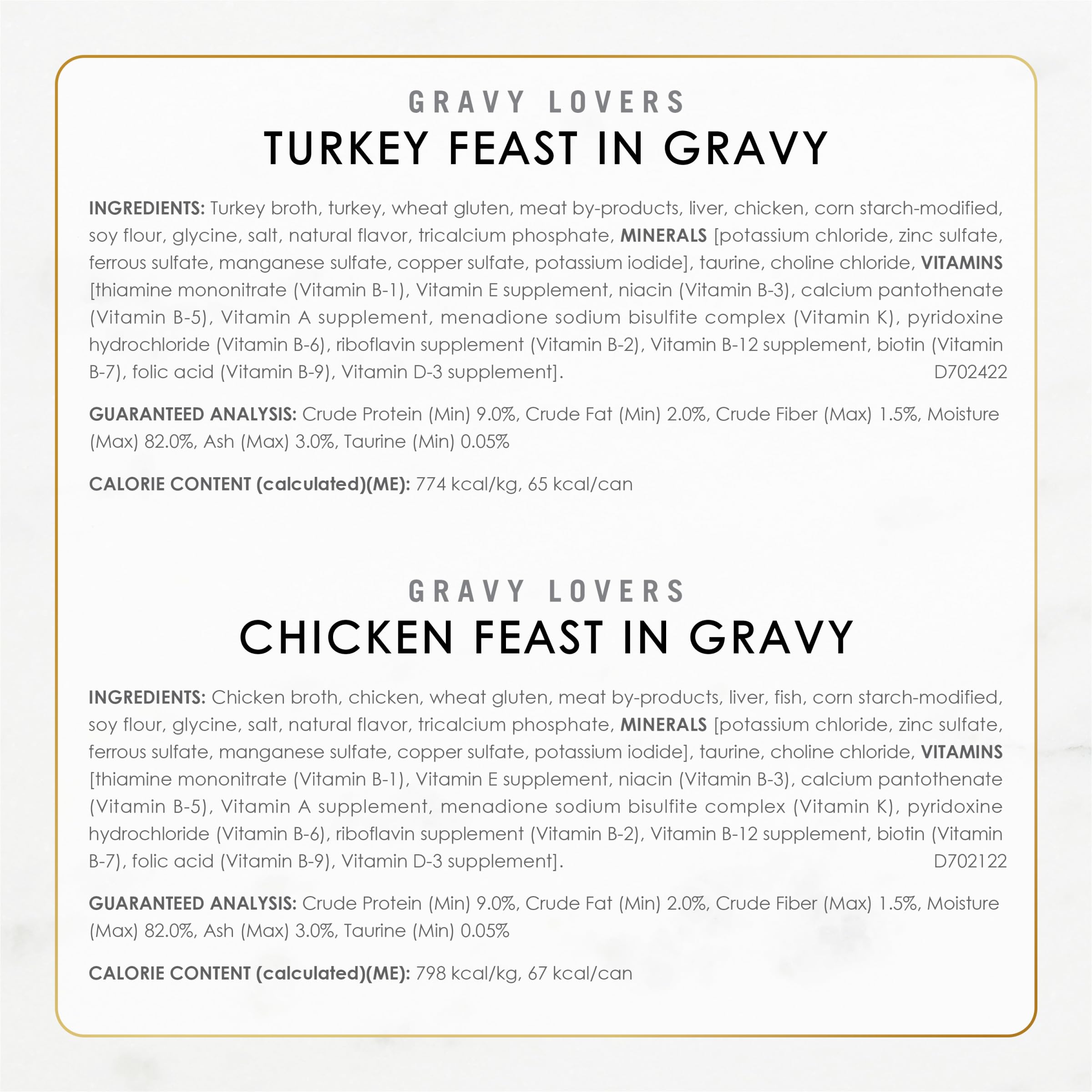 Purina Fancy Feast Gravy Lovers Poultry and Beef Gourmet Wet Cat Food Variety Pack - (Pack of 24) 3 oz. Cans