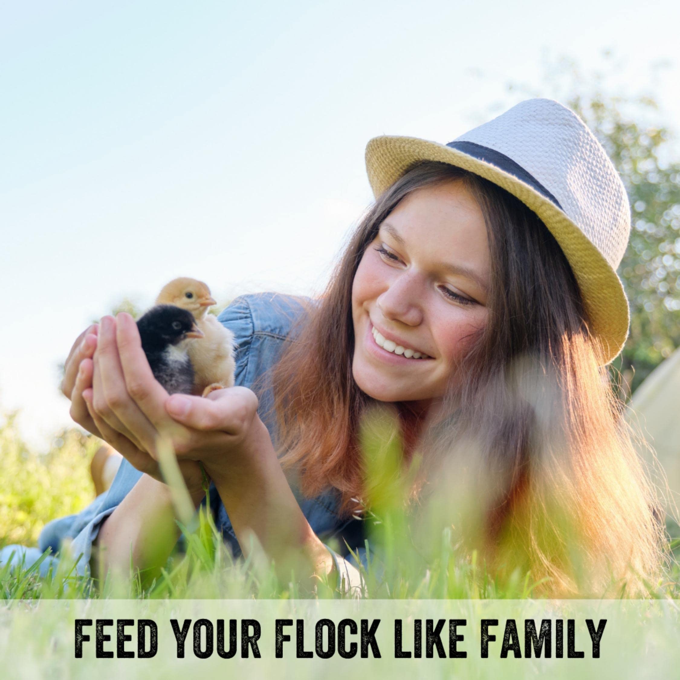 Scratch and Peck Feeds Whole Grain Starter Mash Chicken and Duck Feed - Corn-Free and Soy-Free - 20.5% Protein, Certified Organi