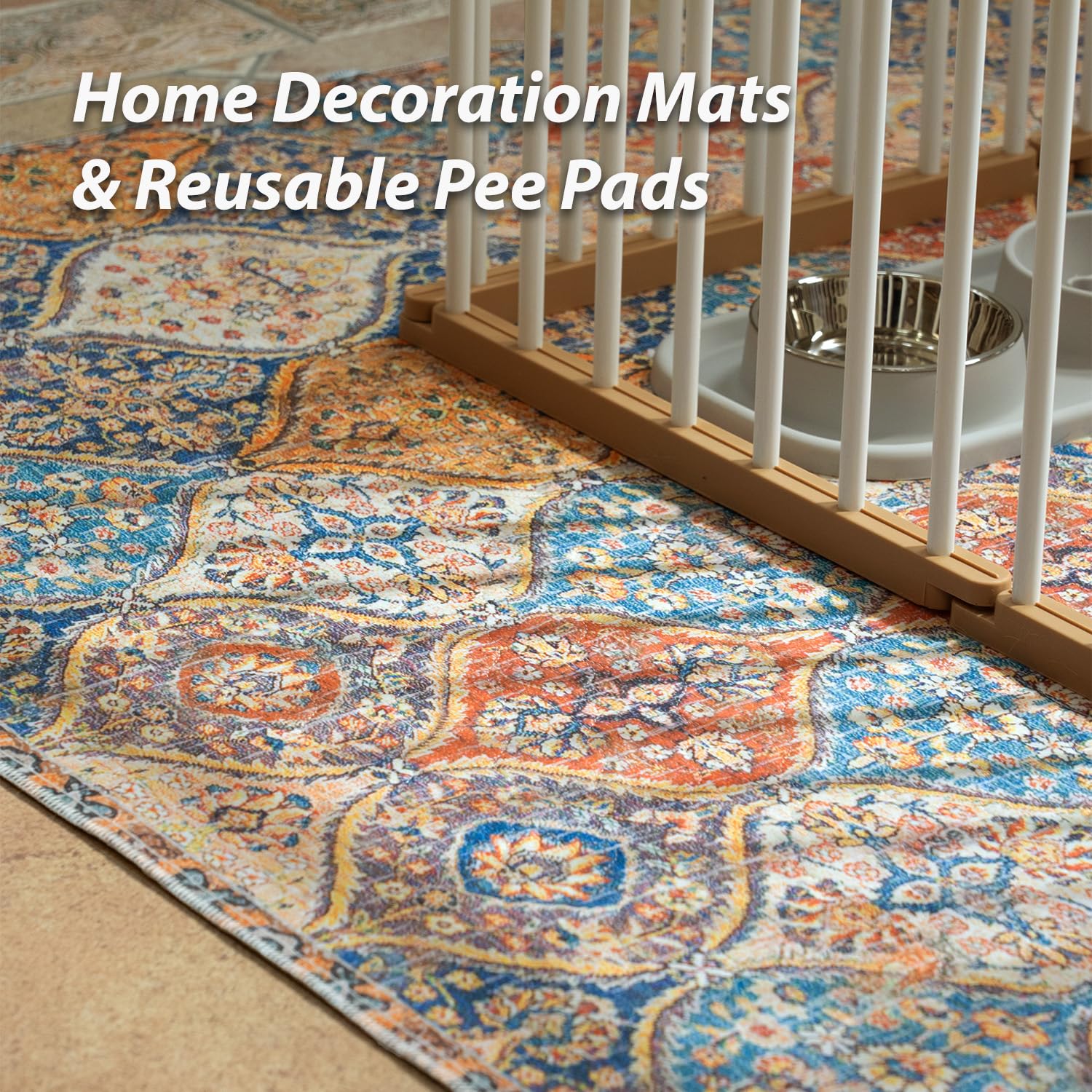 Nunubaby Reusable Potty Pads For Dogs For Crates And Floors. Washable Pee Pads For Dogs, Stylish, Non-Slip And Leak-Proof Pee Pa