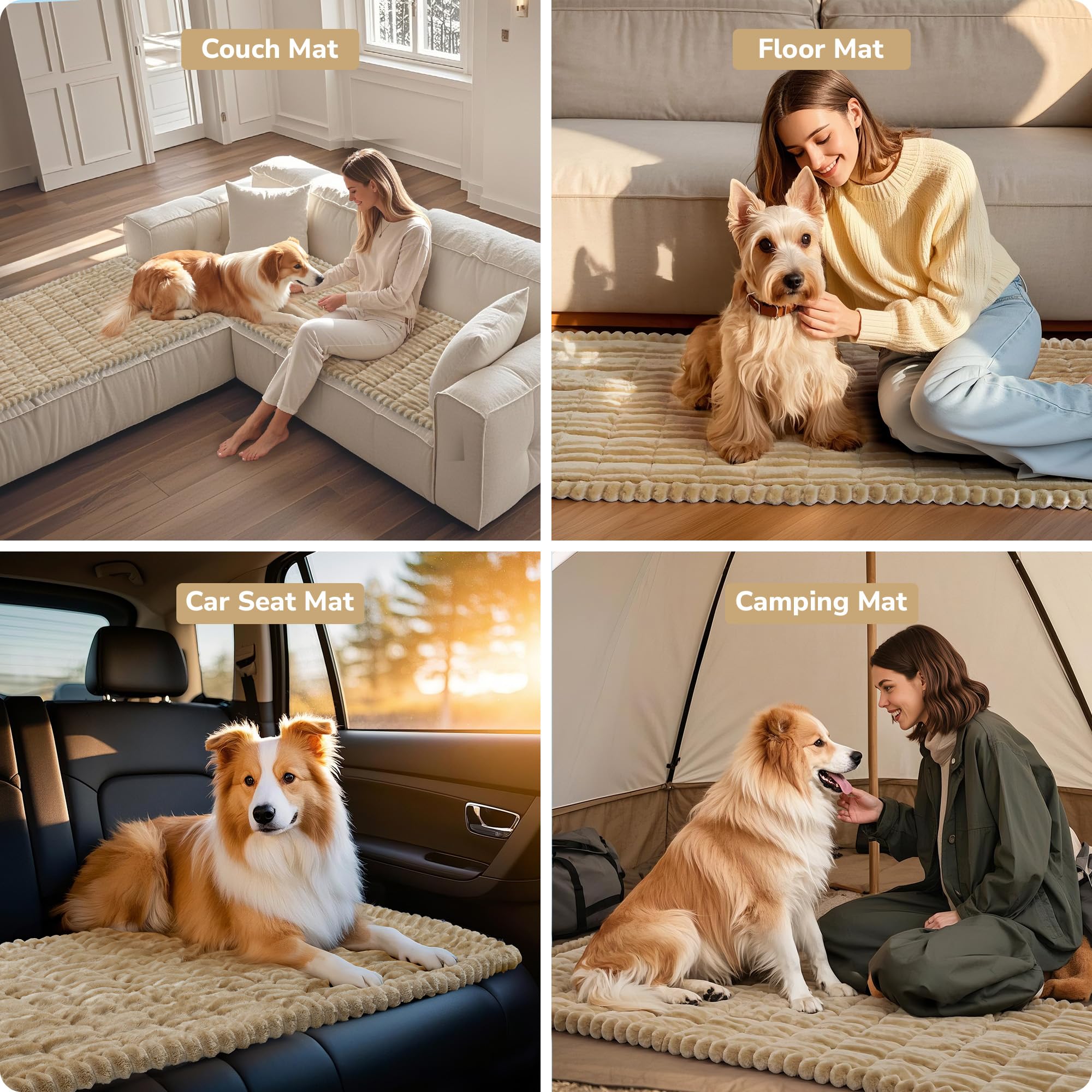 PIGLOG Couch Cover for Dogs Washable, Durable Dog Couch Cover Protector, Fuzzy Pet Couch Covers for Sofa, Non Slip Pet Sofa Cove
