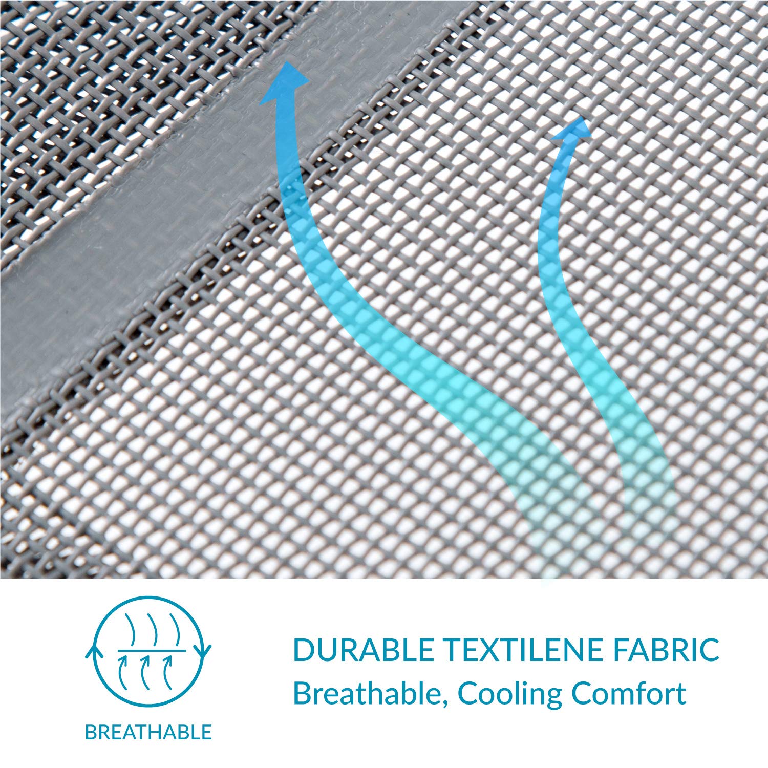 Bedsure Medium Elevated Cooling Outdoor Dog Bed - Raised Cots For Medium Dogs, Portable Indoor & Outdoor Pet Hammock Bed With Skid-Resistant Feet, Frame With Breathable Mesh, Grey, 43 Inches
