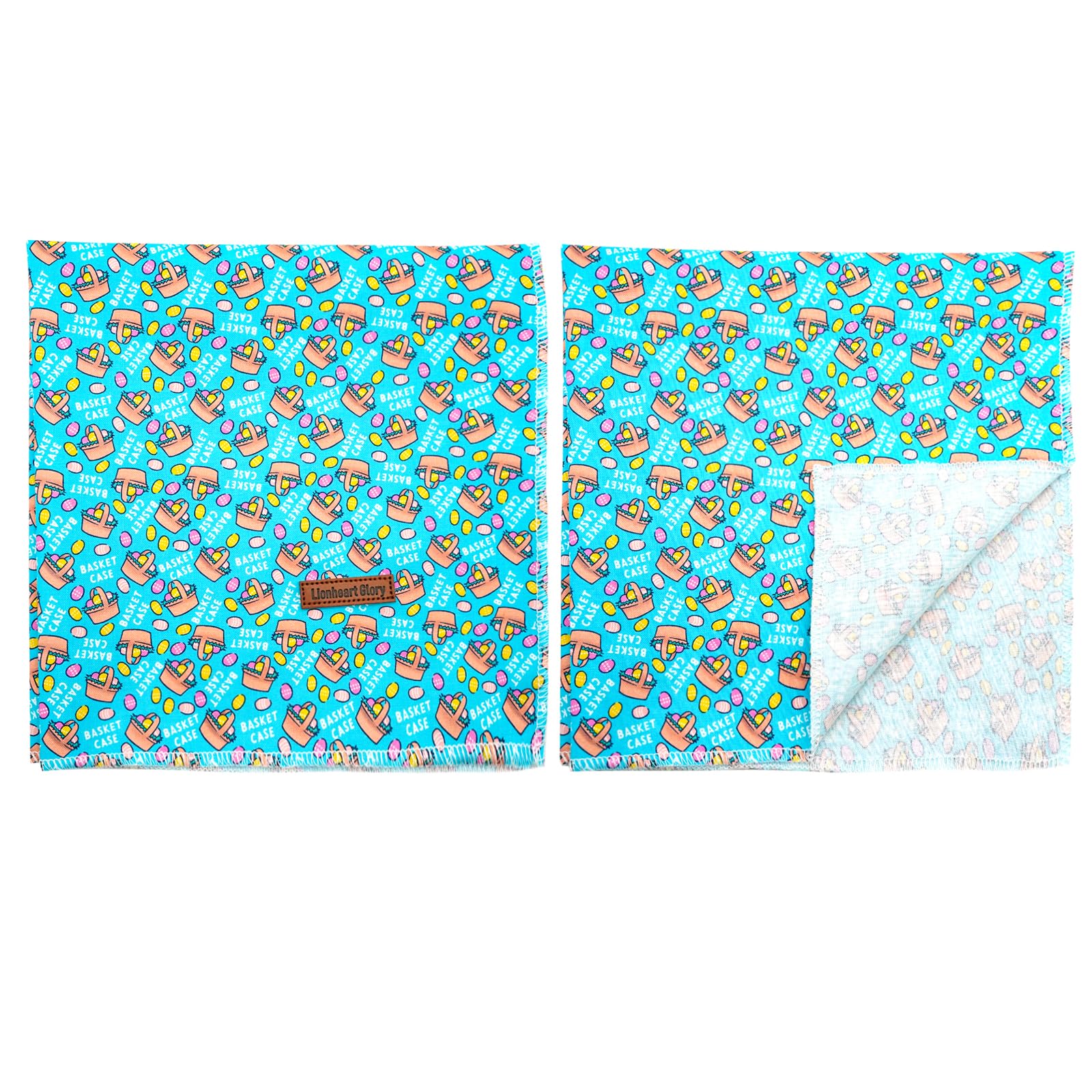Lionheart Glory Easter Bandana - Washable Soft Dog & Cat Scarf, Square Adjustable Bandanas For Small Pets