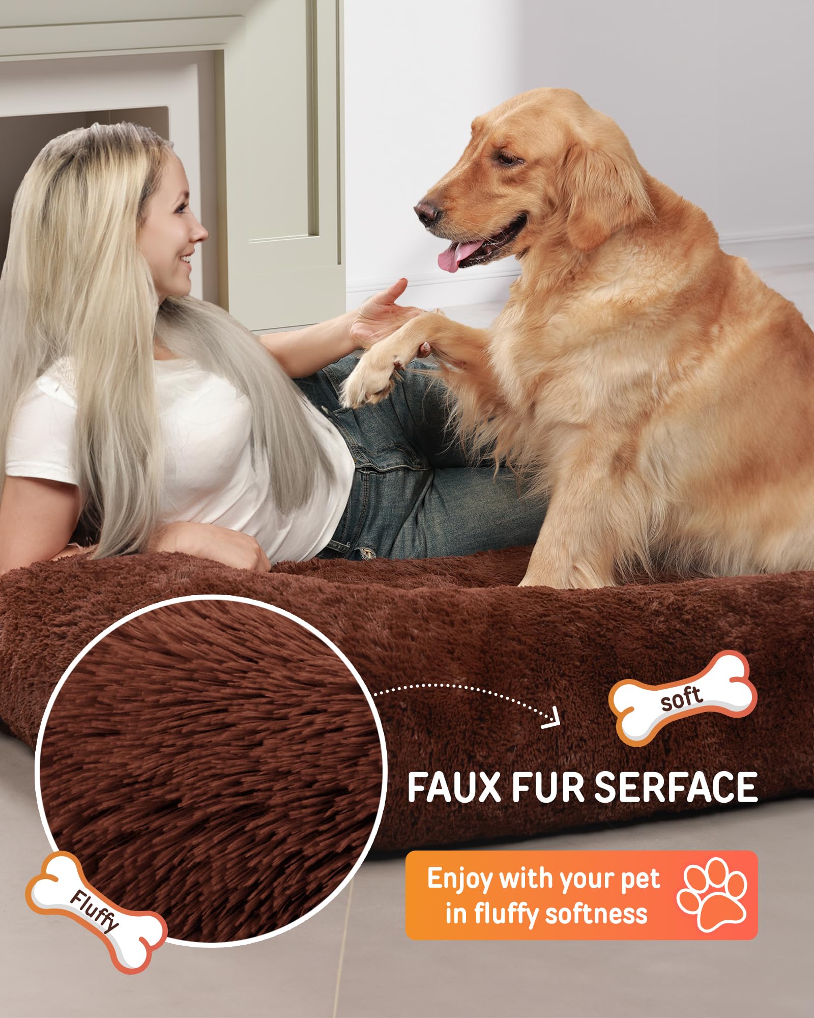 Dog Bed Large Size For Human: Human Dog Bed For People Adult Pet Kids - Human Sized Dog Bed 79'X45'X12' - Dog Human Bed Comfo