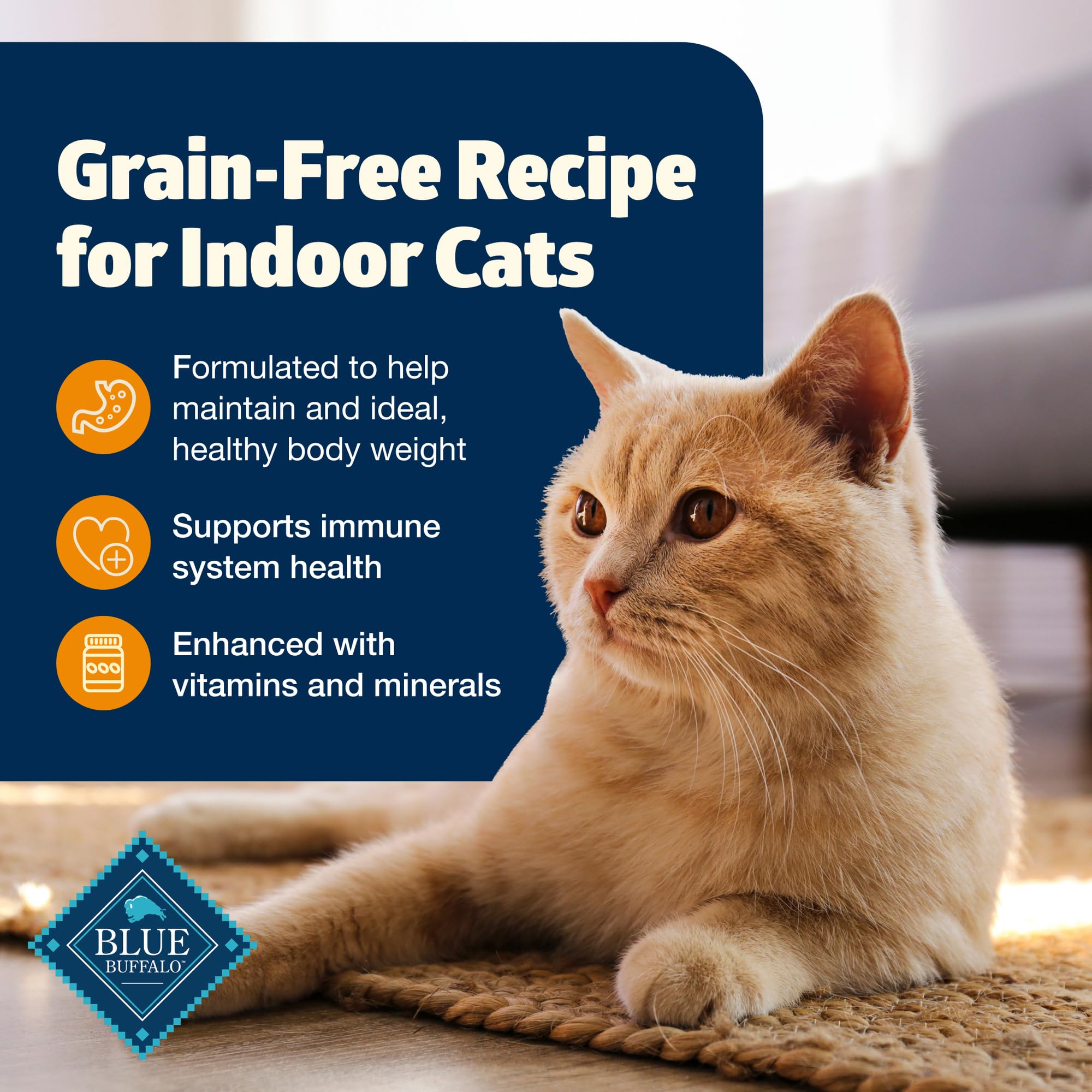 Blue Buffalo Freedom Grain-Free Adult Weight Control Dry Cat Food, Complete & Balanced Nutrition for Indoor Cats, Chicken Recipe