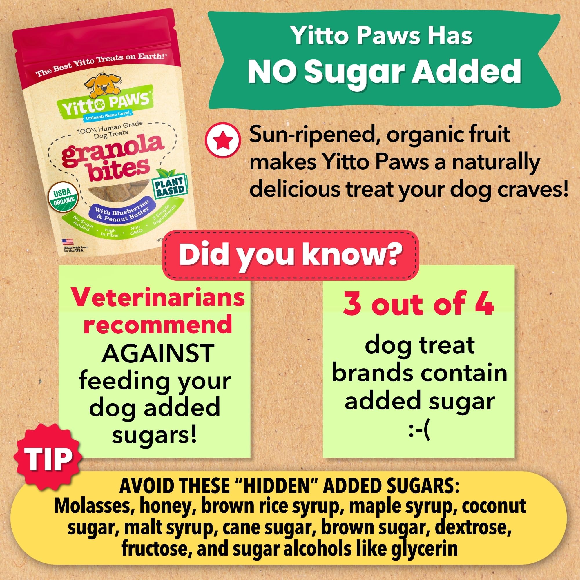 Crunchy Organic Peanut Butter Dog Treats - Fruit & Oats Healthy Dog Biscuits, Vegan All Natural Training Treats Made in USA - Lo