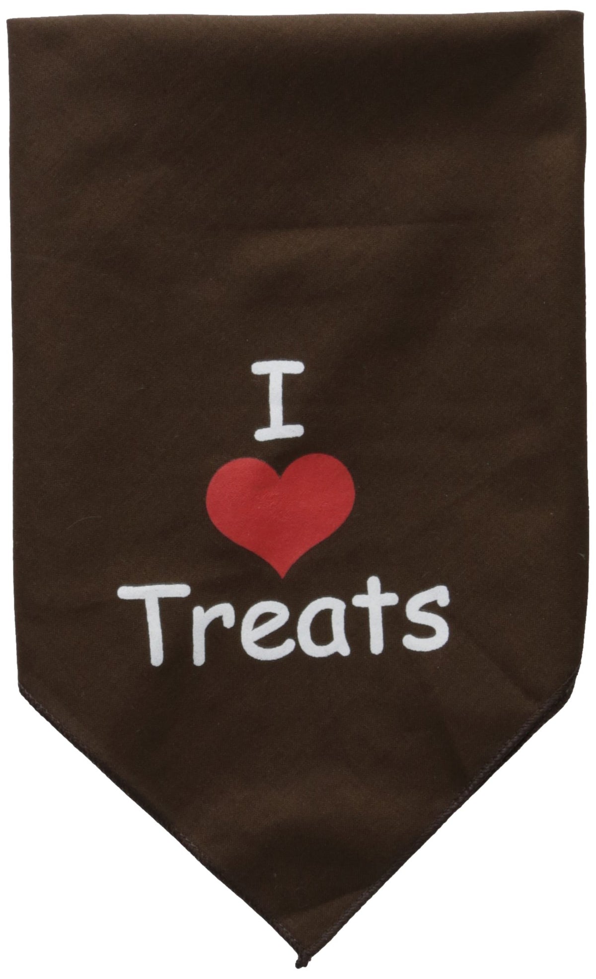 Mirage Pet Products I Heart Treats Screen Print Bandana for Pets, Small, Cocoa
