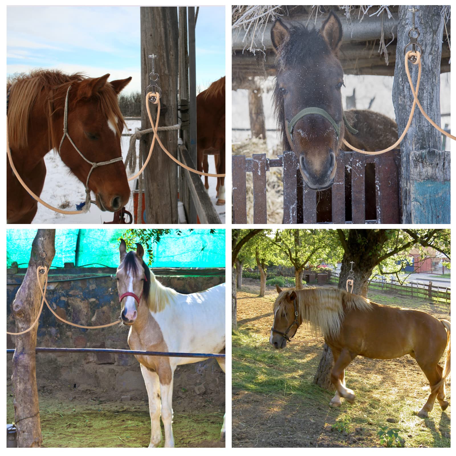 Blocker Tie Ring For Horses,Horse Tack And Supplies Horse Accessories,Horse Tie Ring Prevents Horses From Pulling Back Sturdy St