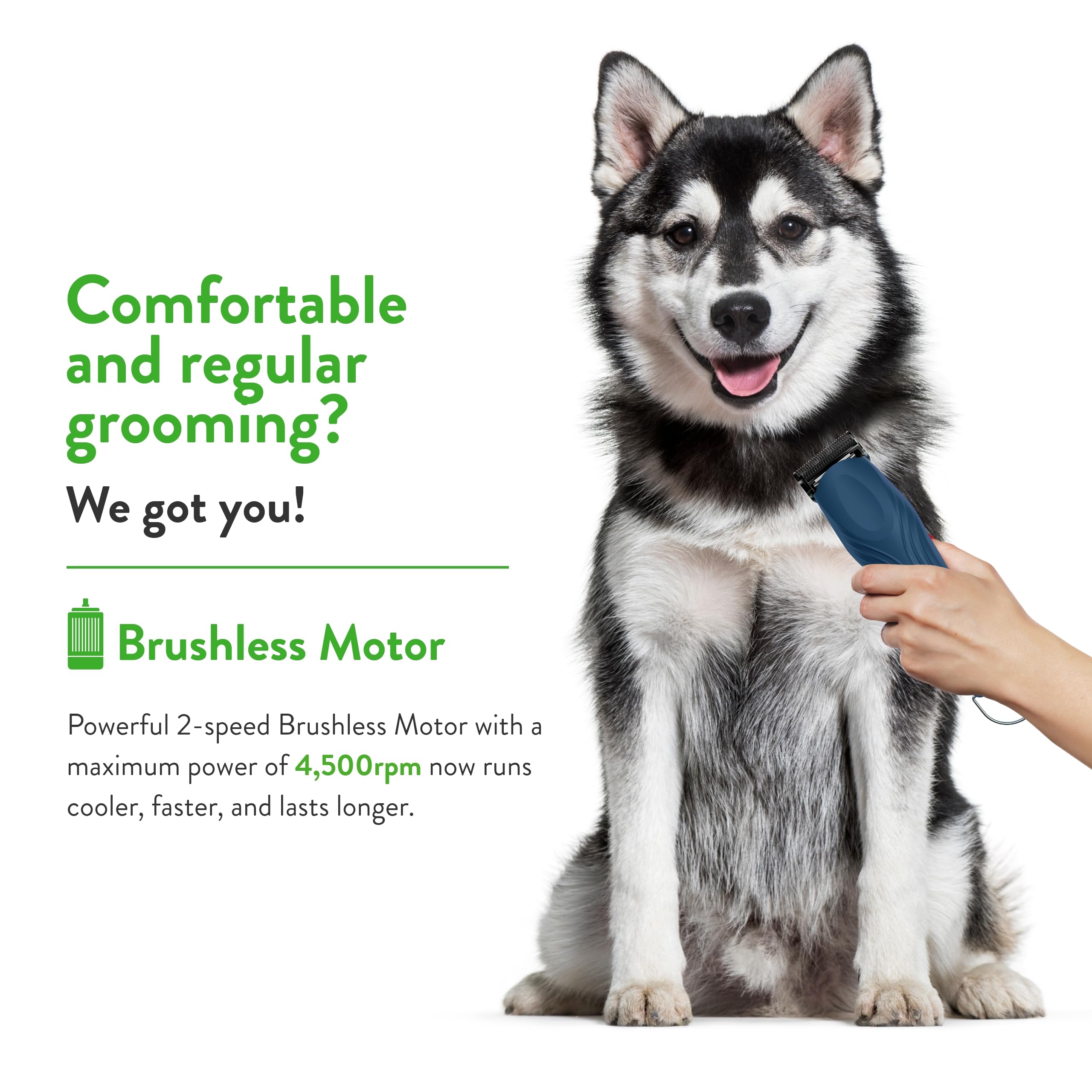 Wahl Professional Animal Kmc+ 2-Speed Cordless Clipper (3027168) - Detachable Blade Pet & Dog Clipper Kit - Patented Ergonomic H