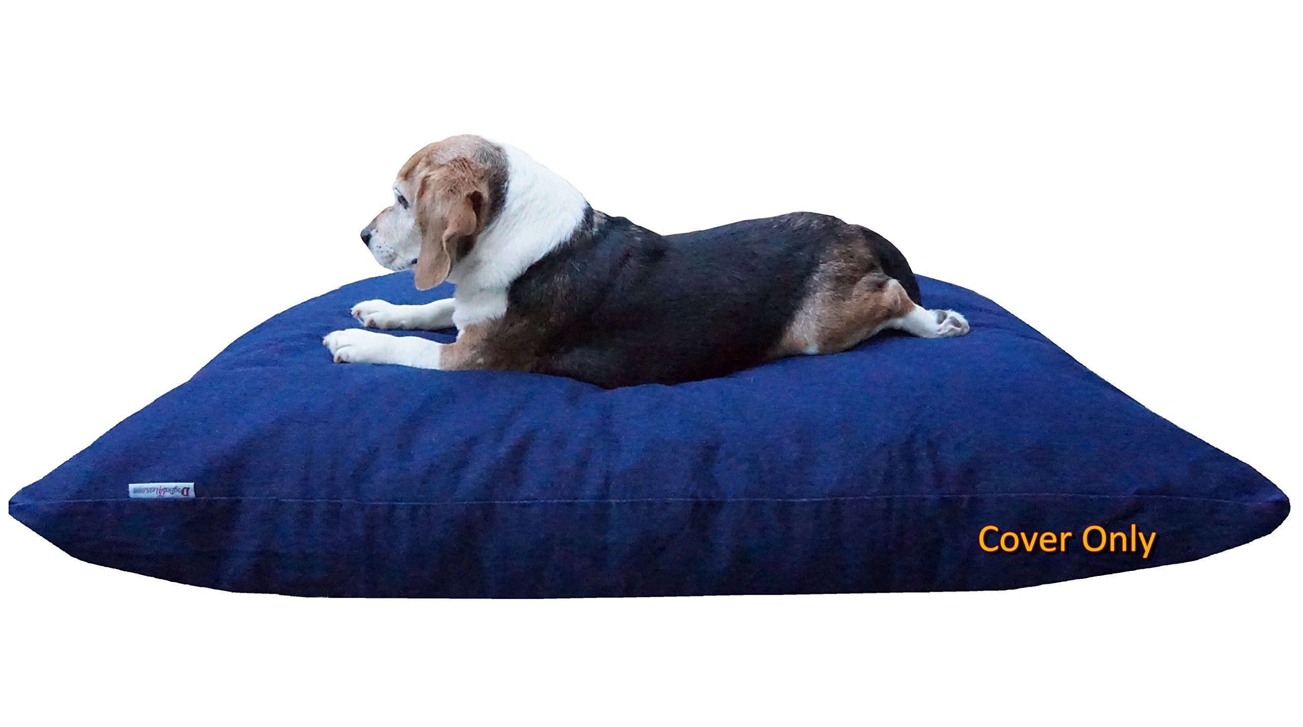 Dogbed4Less Do It Yourself Diy Pet Bed Pillow Duvet Denim Cover With Waterproof Internal Case For Dog Or Cat, Large 48'X29' Blue Color - Covers Only