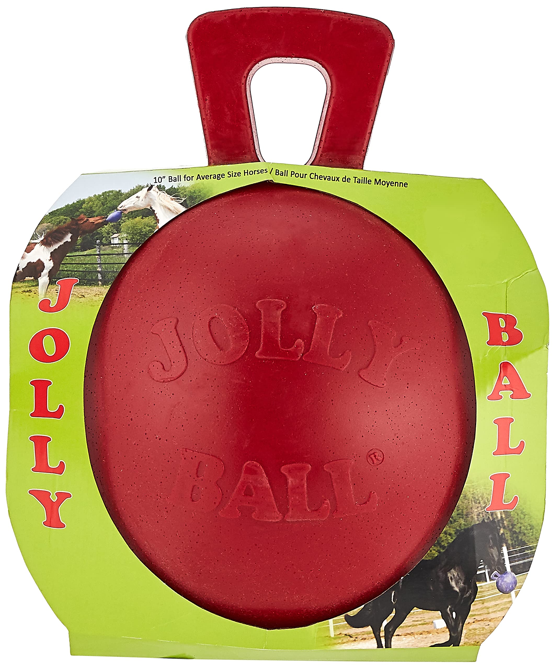 Horsemen'S Pride 10'' Jolly Ball Horse Toy, Red