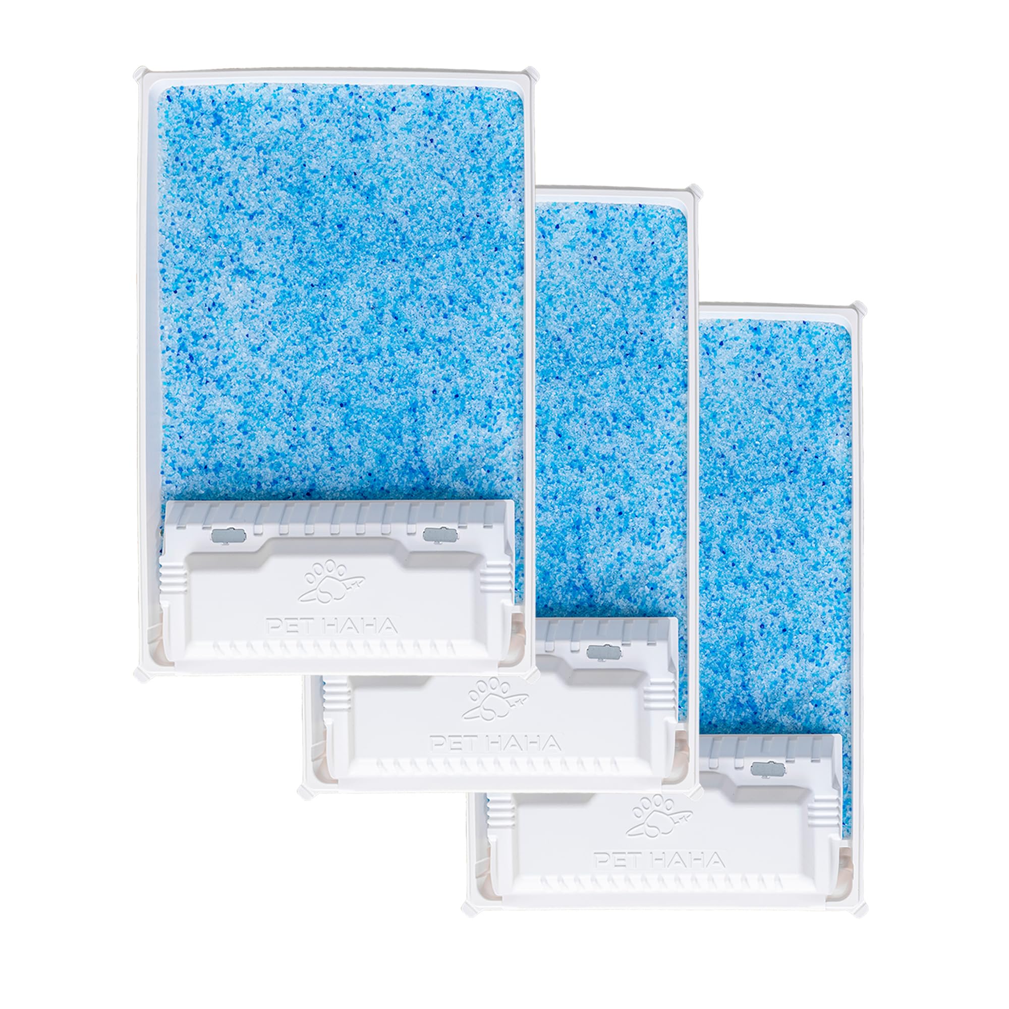 Crystal Cat Litter and Disposable Litter Trays 3 Sets Compatible with Petsafe Scoop-Free Classic/Legacy/Smart Litter Boxes, Trip