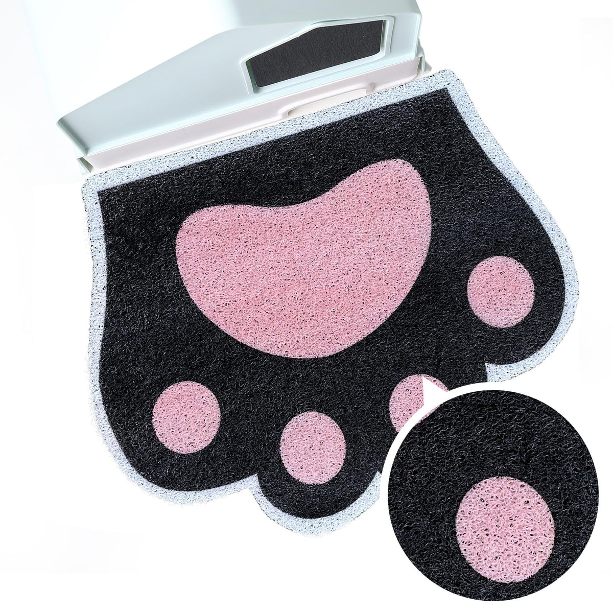Cute Cat Litter Mat 24   X19   , Litter Box Mat, Litter Trapping Mat, Soft On Kitty Paws, Easy Clean, Anti Slip, Pet Accessories