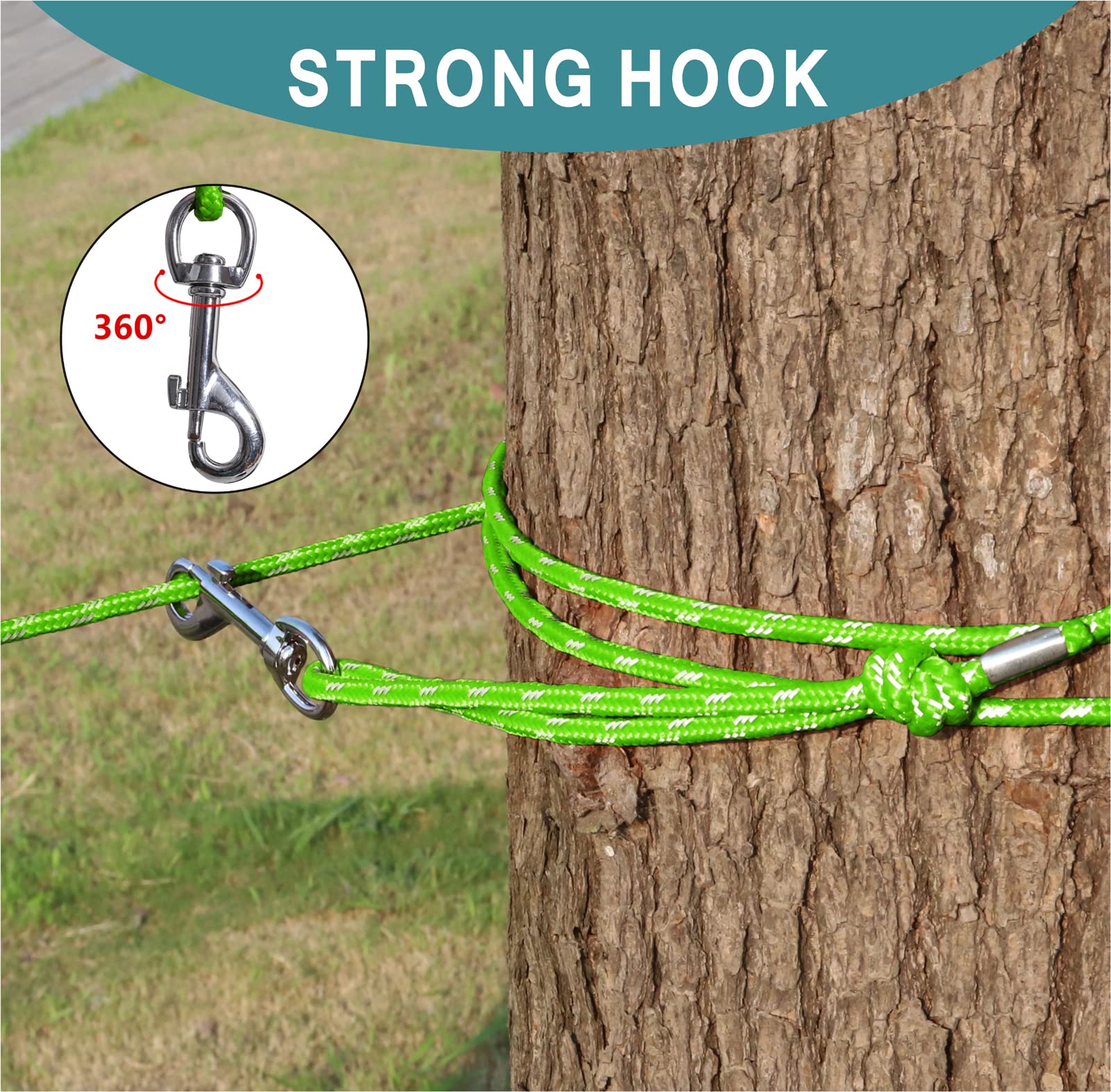 Reflective Cat Leash -30Ft Cat Cable Out Escape Proof Walking Leads Yard Long Durable Safe Leash Traning Play Outdoor For Puppie