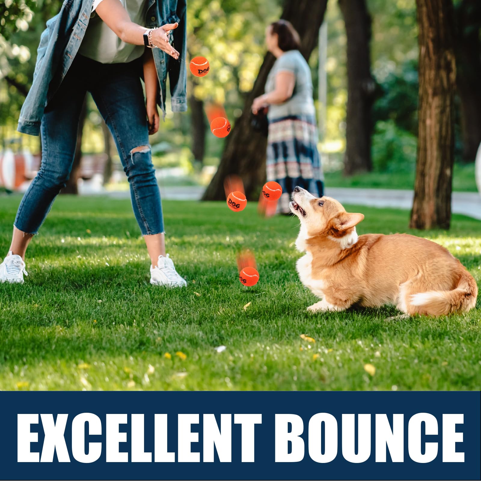 AMA SPORT Red Tennis Balls for Dogs - Floating, Fetch & Fun - 2.5" Polyester Toys for Small & Medium Breeds