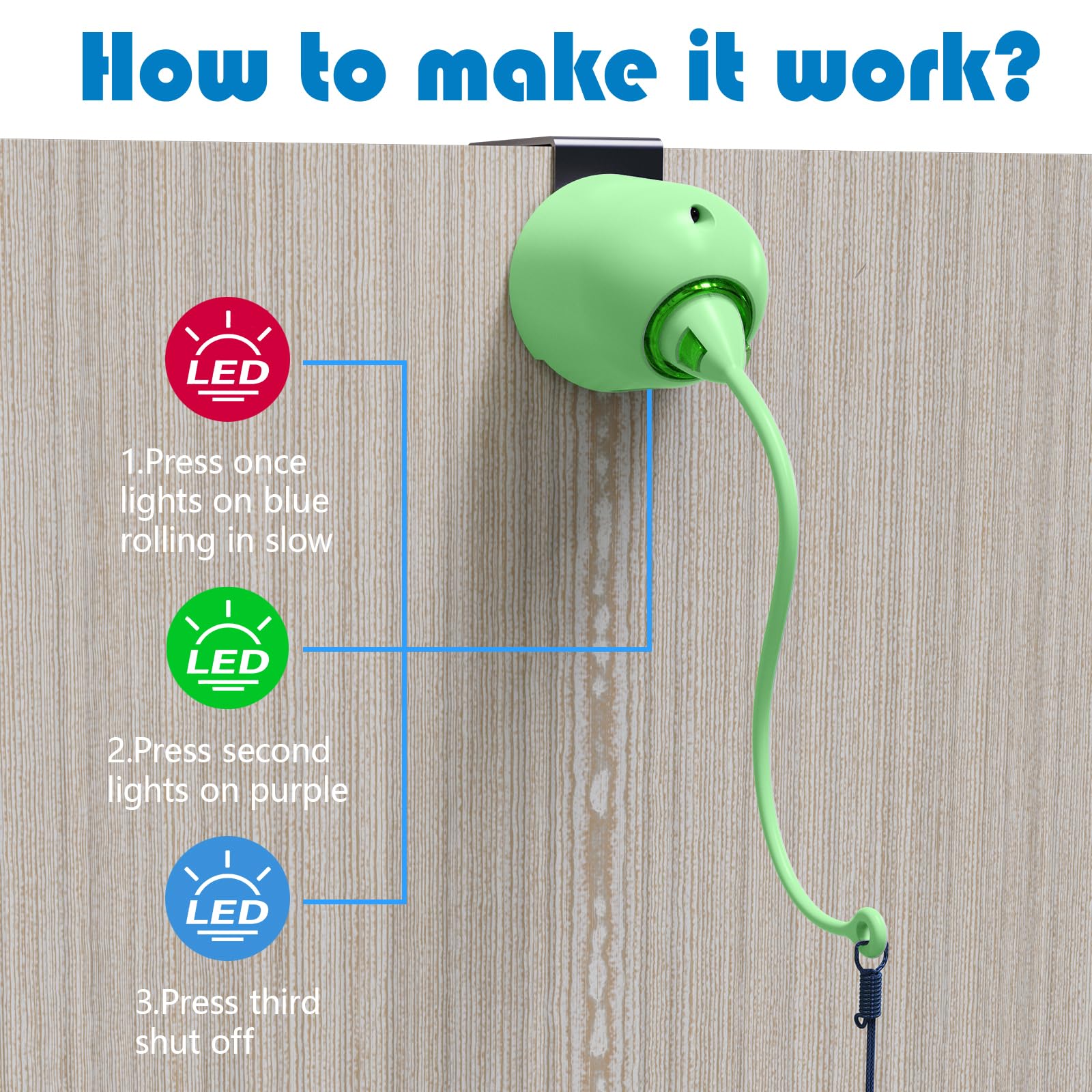 Scsuupoee Cat Toys Interactive For Indoor, Cats Toy Hanging Door Electric For Bored,Feather Toy Kitten Rechargeable Door Hanging